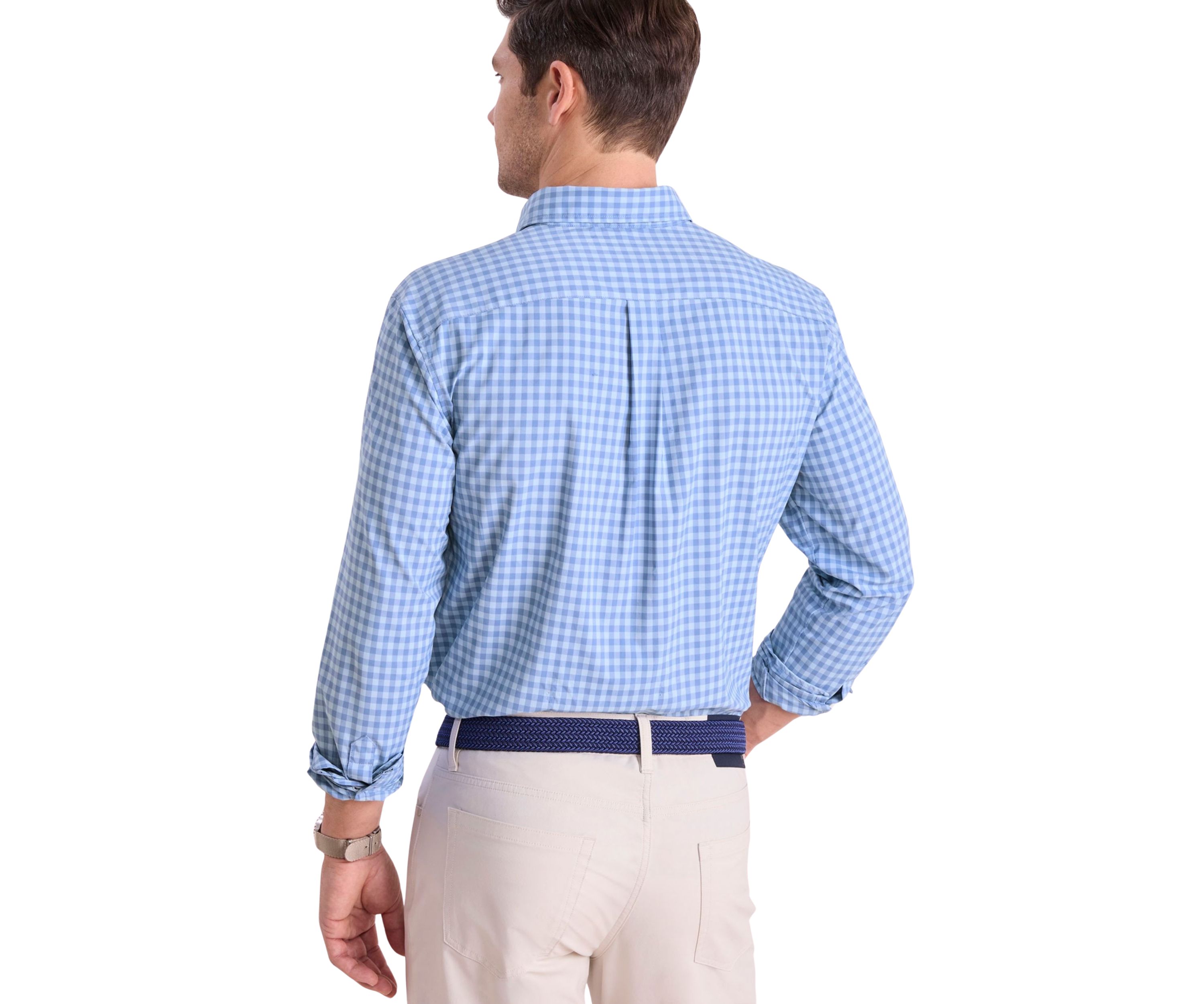 Mens Topsail Gingham Featherweight Performance Shirt