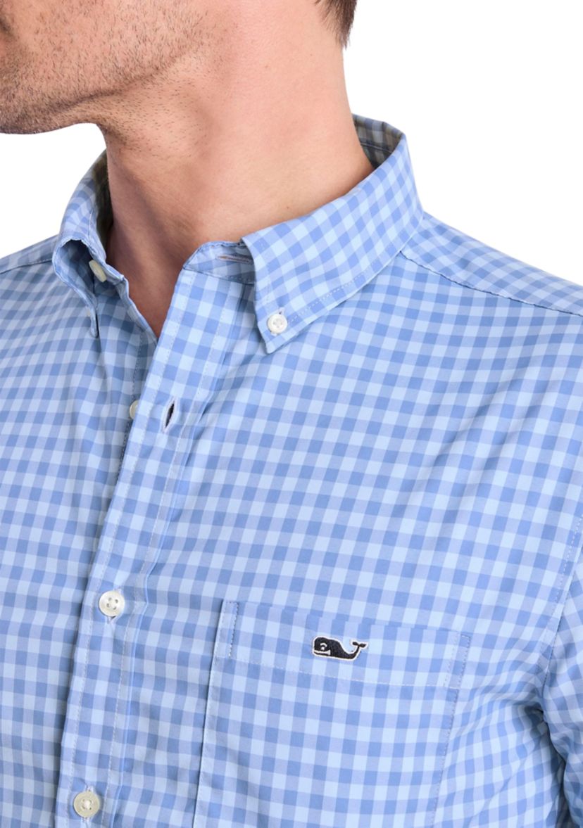 Mens Topsail Gingham Featherweight Performance Shirt
