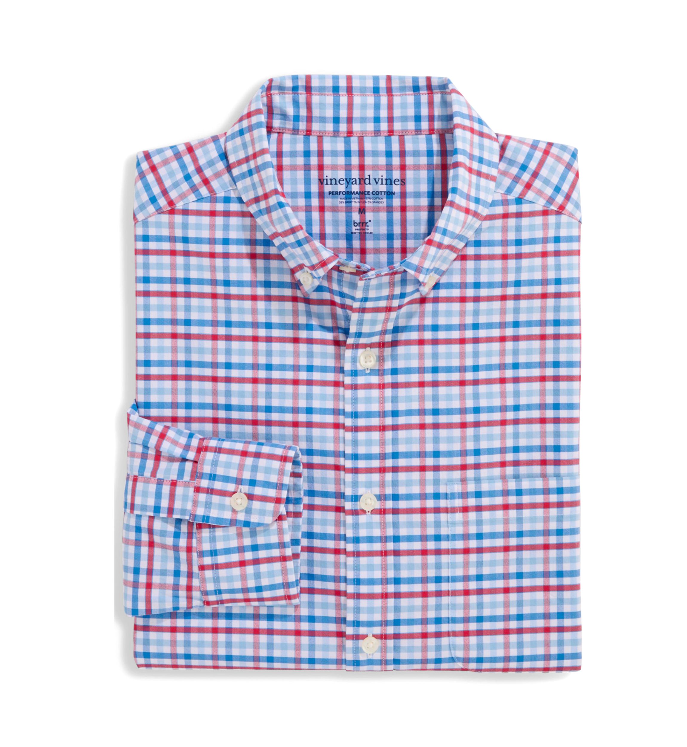 Mens Road Town Tattersall Performance Cotton Shirt