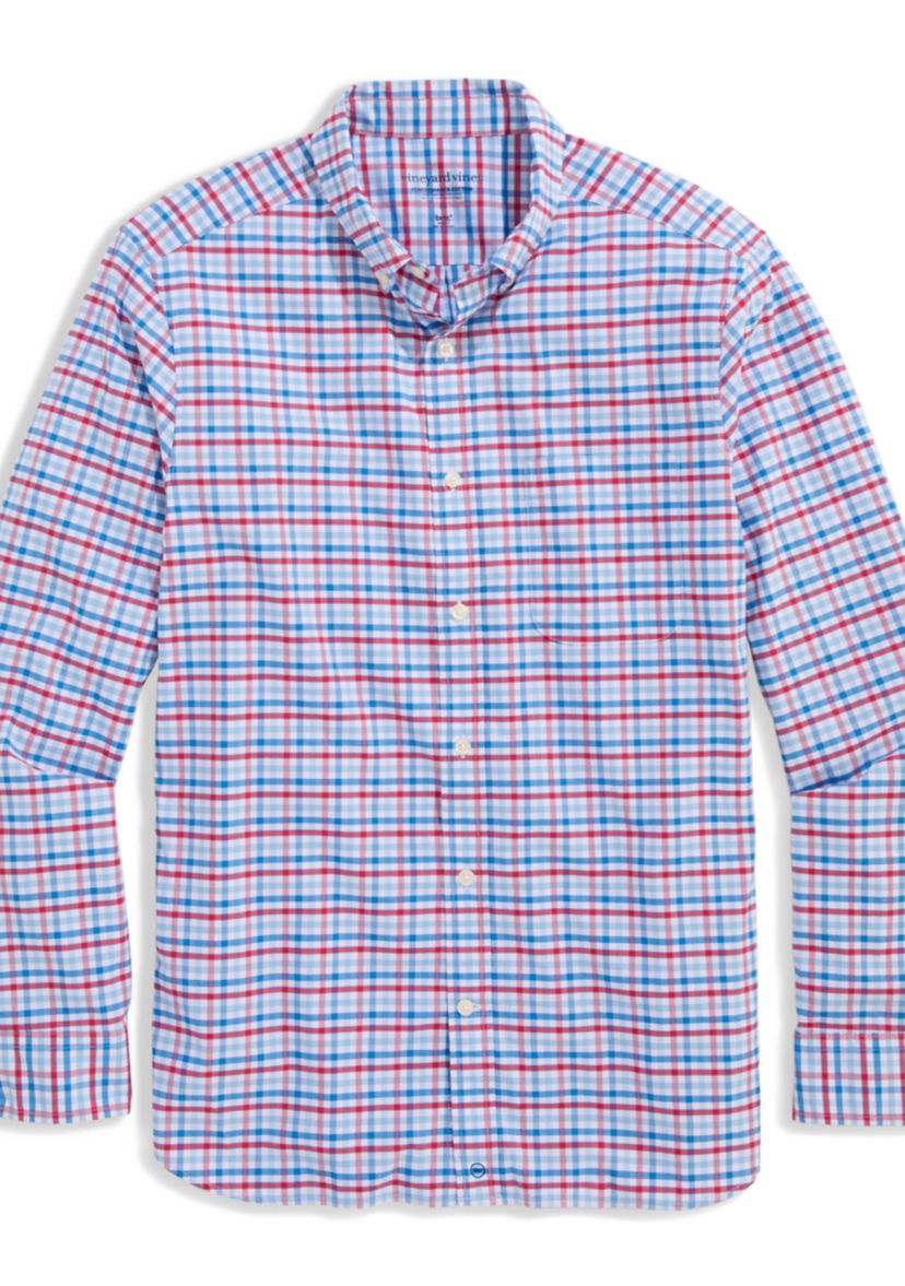 Mens Road Town Tattersall Performance Cotton Shirt