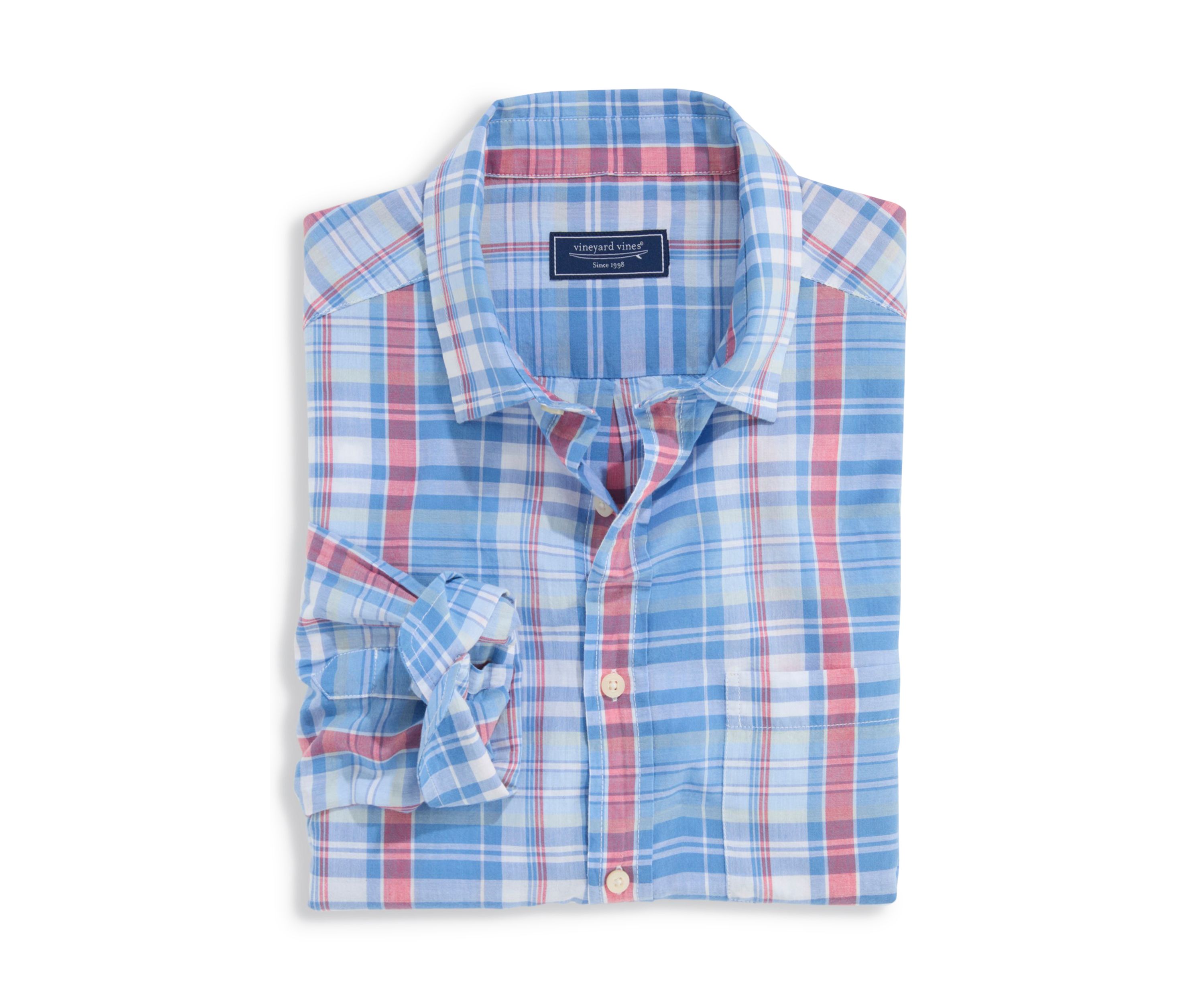 Mens Rockland Plaid Breezy Shirt