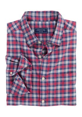(取寄) ヴィンヤードヴァインズ メンズ オーバールック プレイド ブリージー シャツ Vineyard Vines men Overlook Plaid Breezy Shirt Sailors Red Vineyard Vines Men's Overlook Plaid Breezy Shirt | Belk