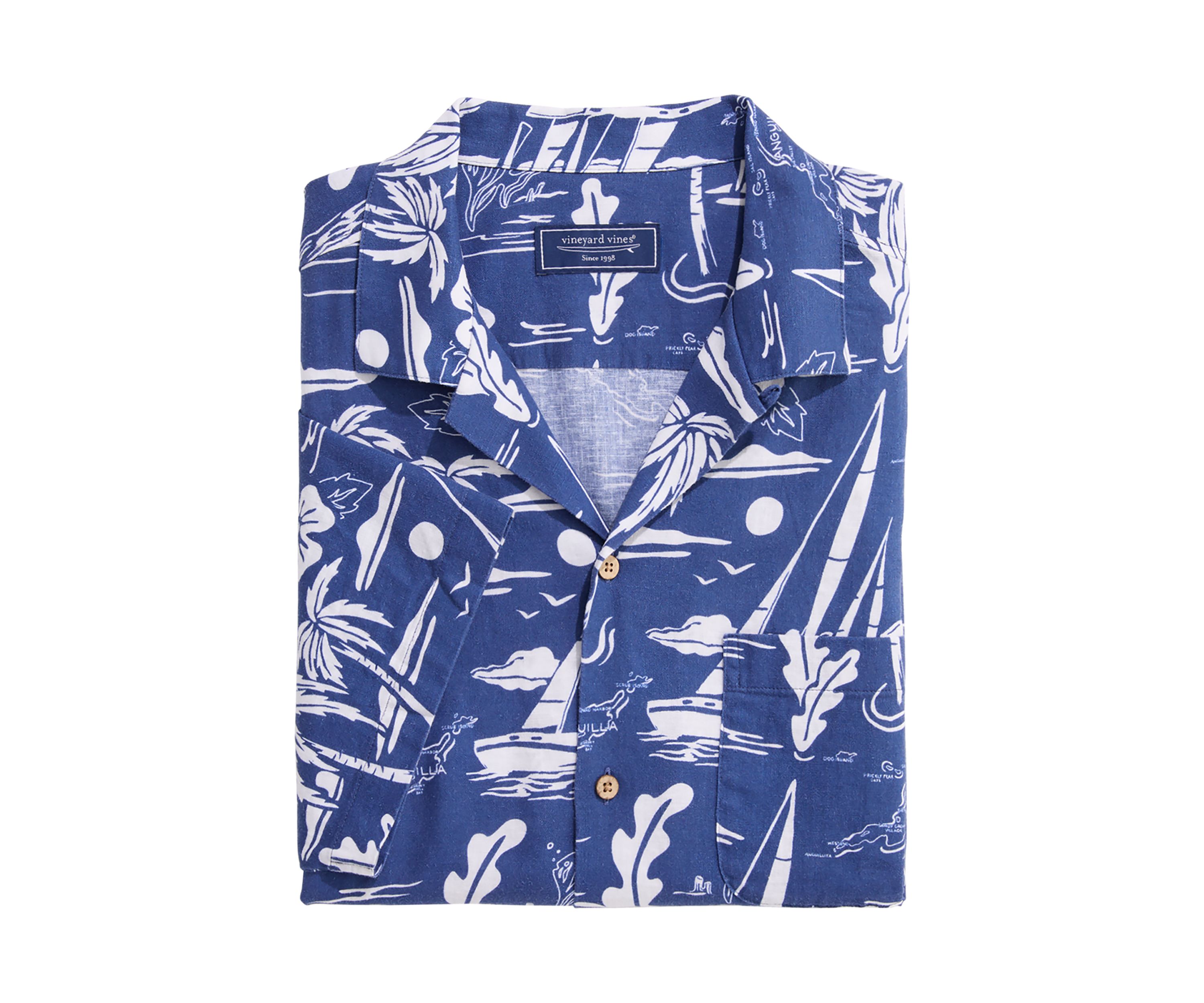 Mens Anguilla Scenic Short Sleeve Cabana Shirt 