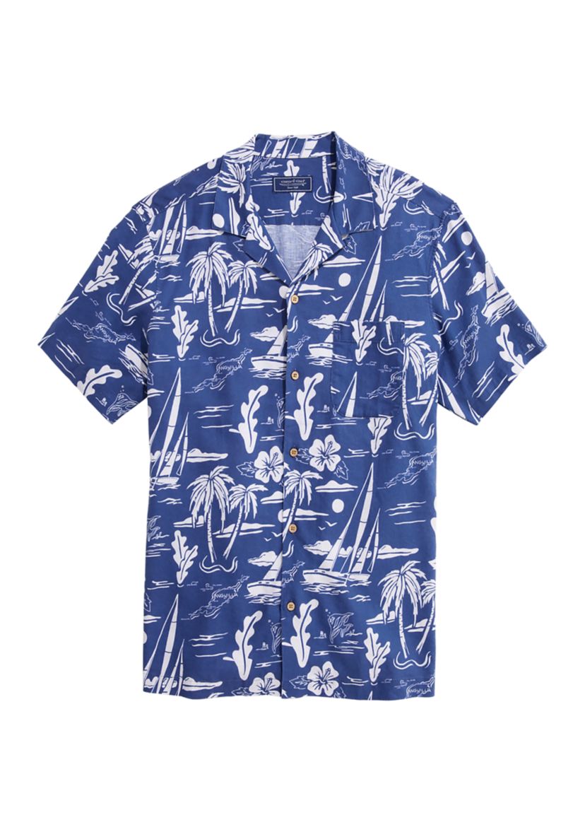 Mens Anguilla Scenic Short Sleeve Cabana Shirt 