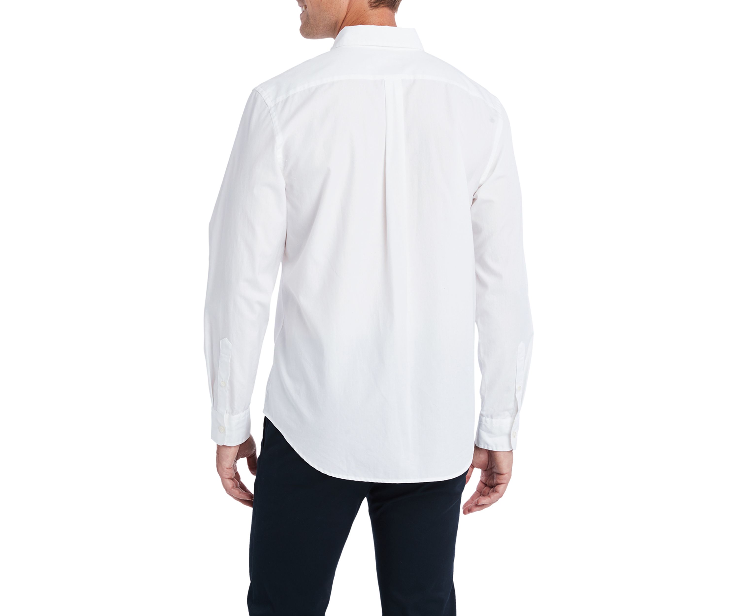 Mens Classic Fit Solid Stretch Cotton Shirt 