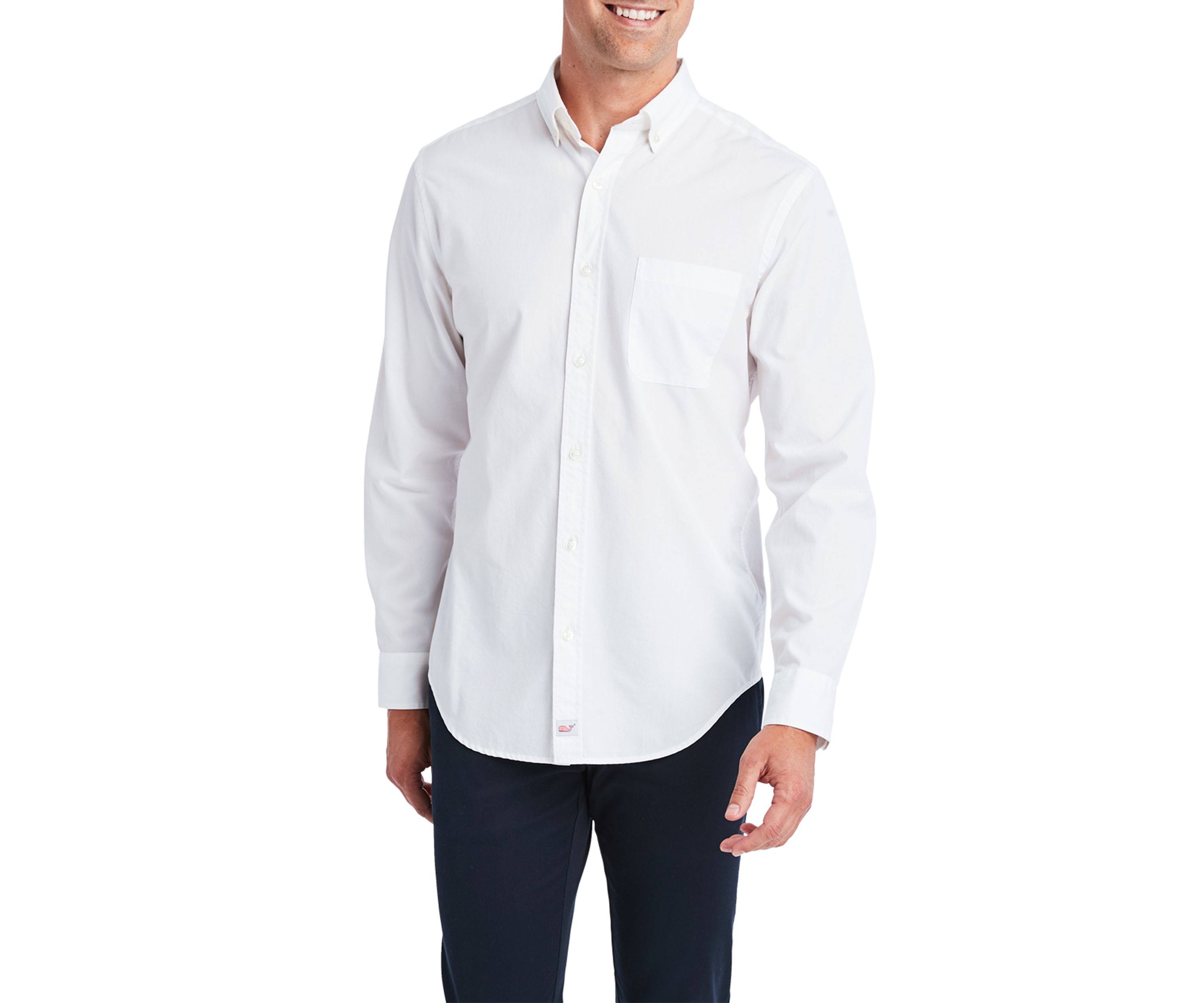 Mens Classic Fit Solid Stretch Cotton Shirt 