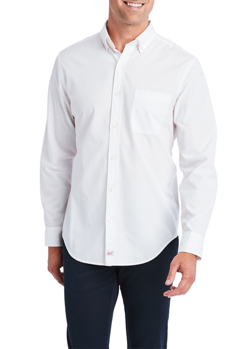 Mens Classic Fit Solid Stretch Cotton Shirt 