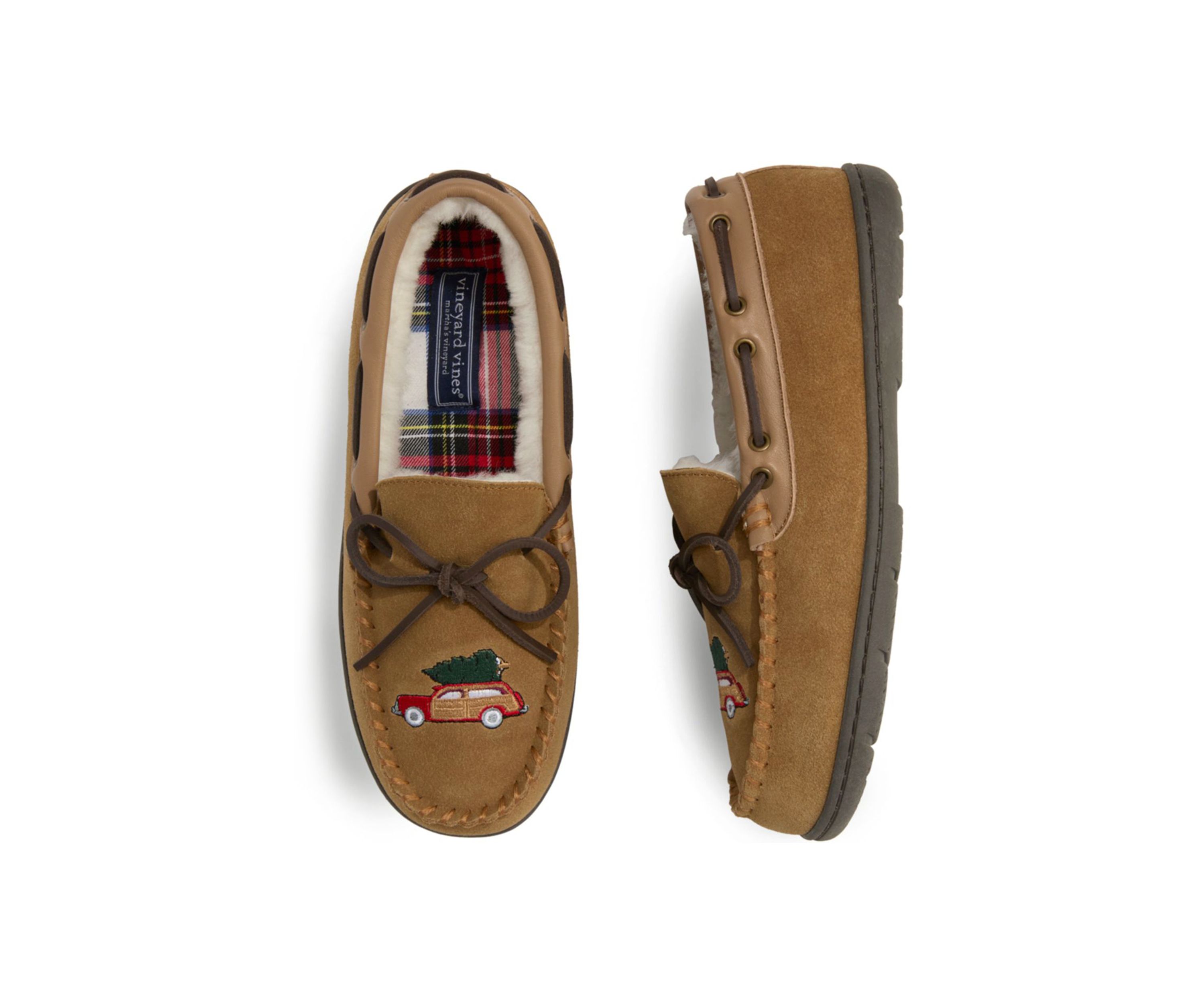 Embroidered Icon Moccasin Slippers 