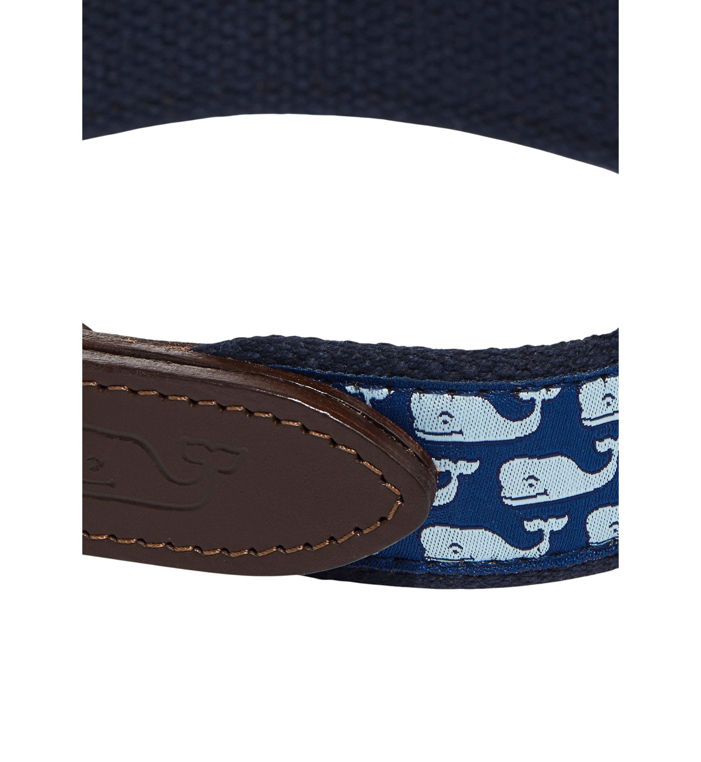 Micro Whale Leather Canvas Club Dog Collar