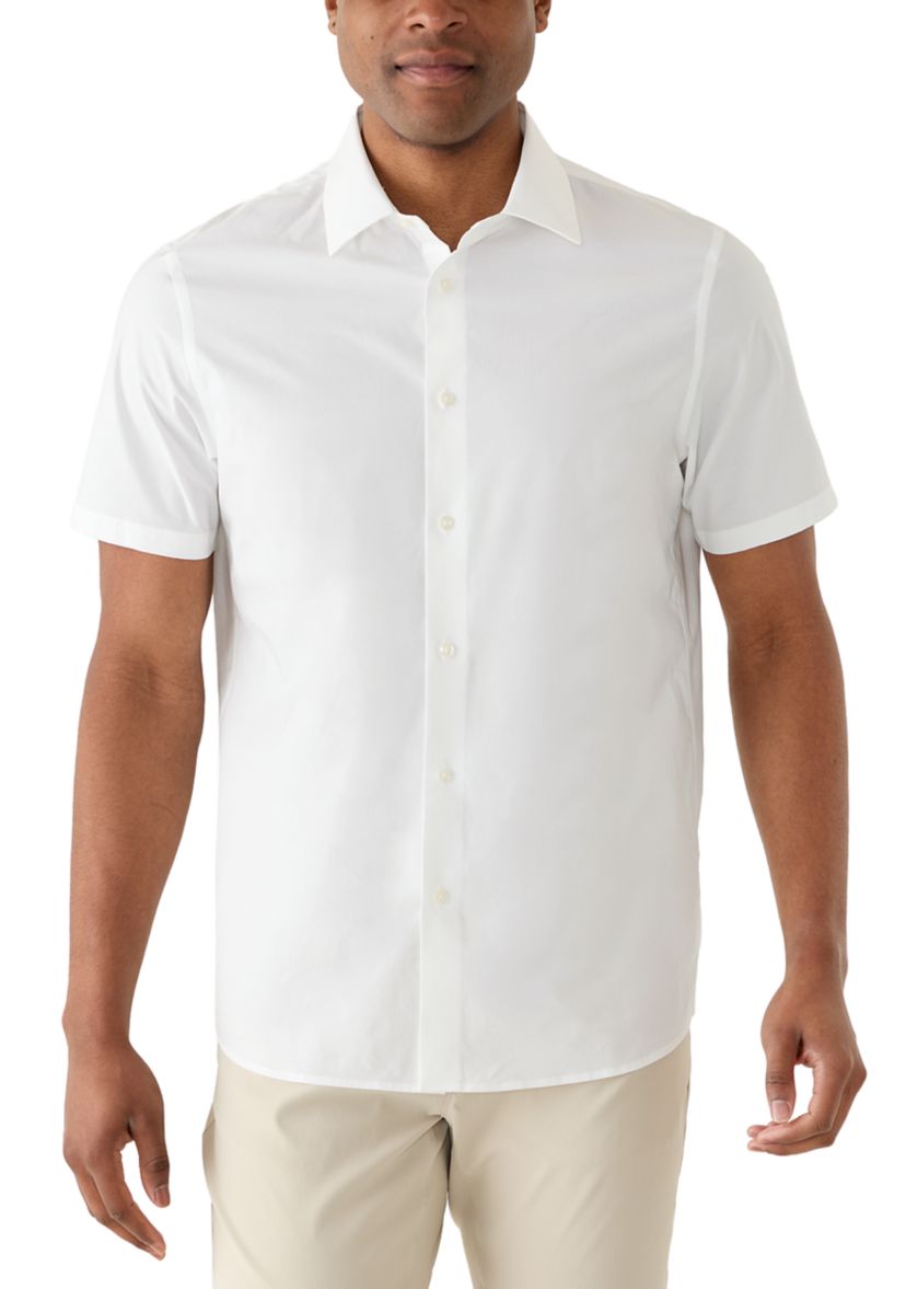 michael kors white dress shirt Michael Kors Men's Regular Fit Airsoft Stretch Non-Iron Performance Solid Dress Shirt
