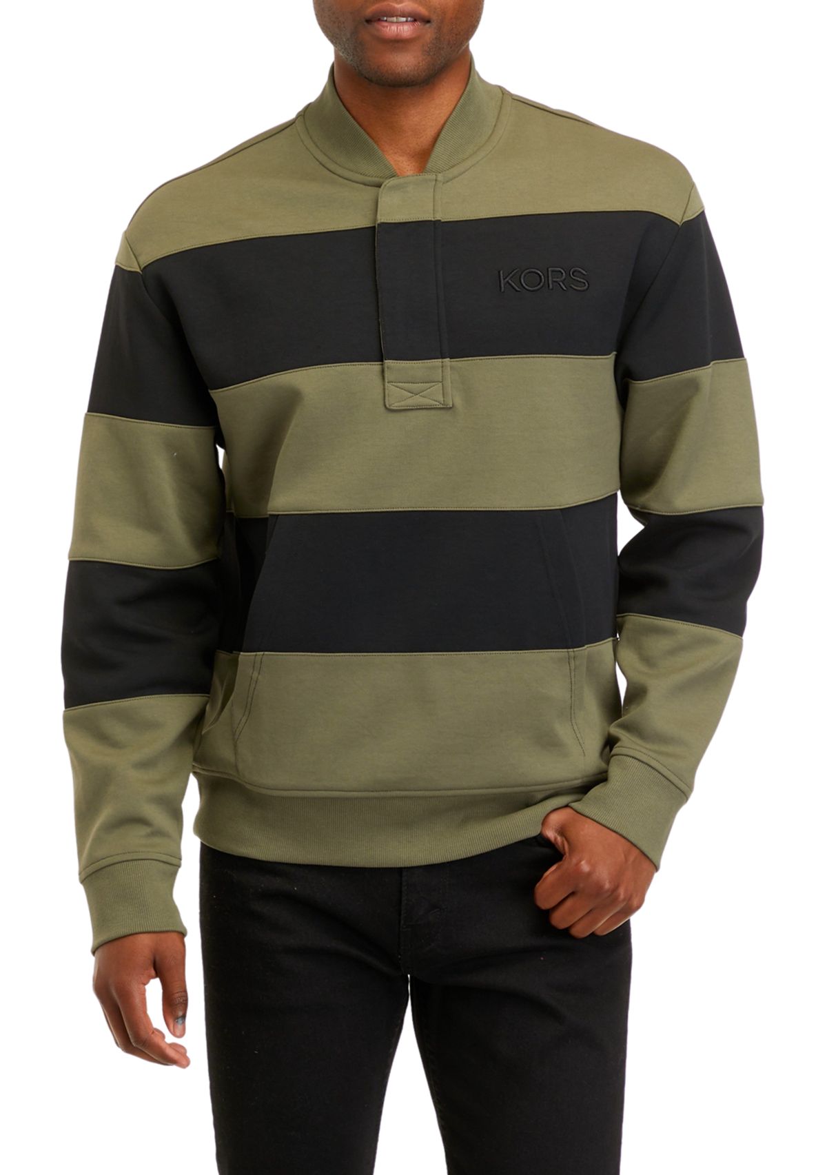 Stripe Quarter Zip Sweatshirt