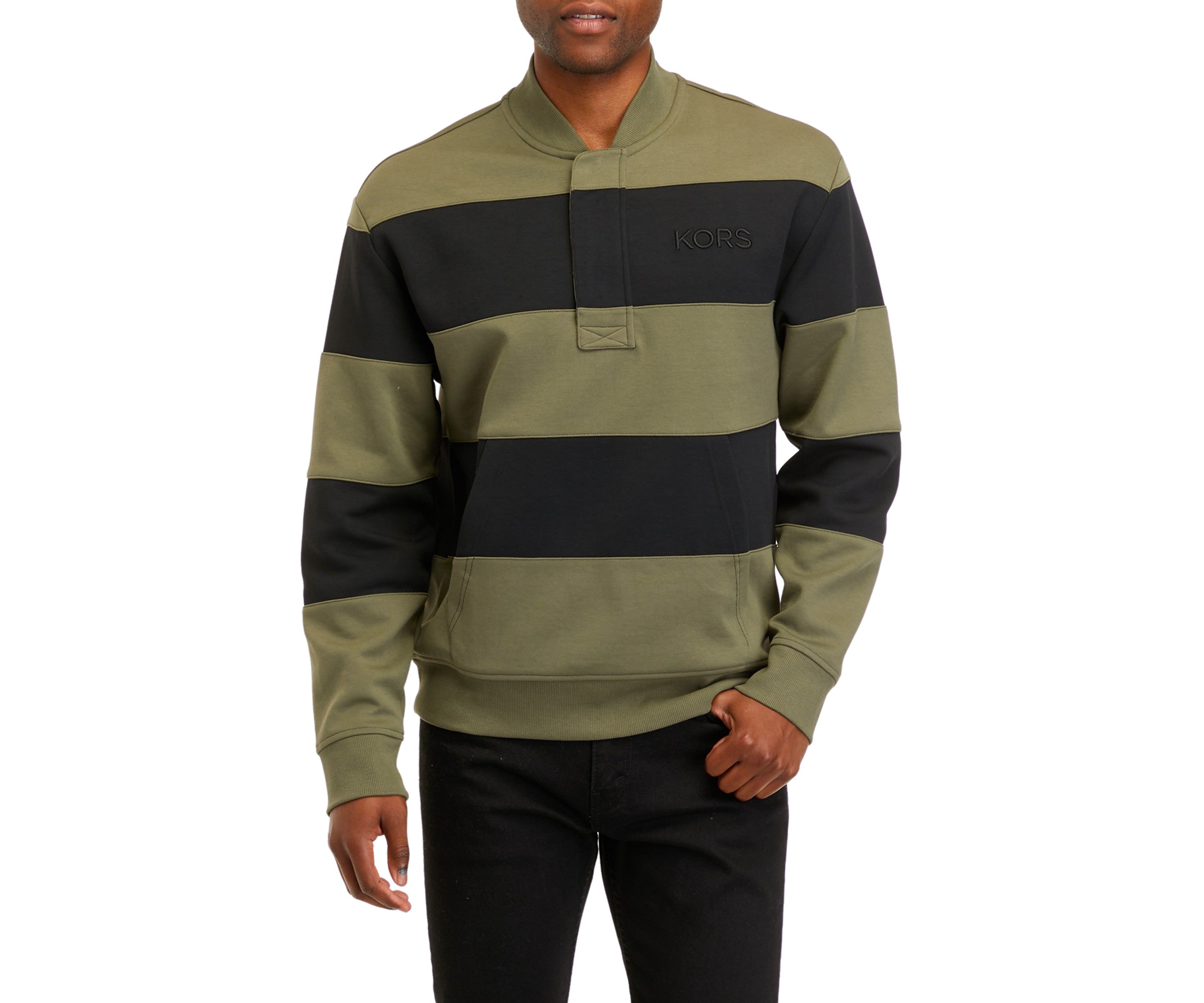 Stripe Quarter Zip Sweatshirt