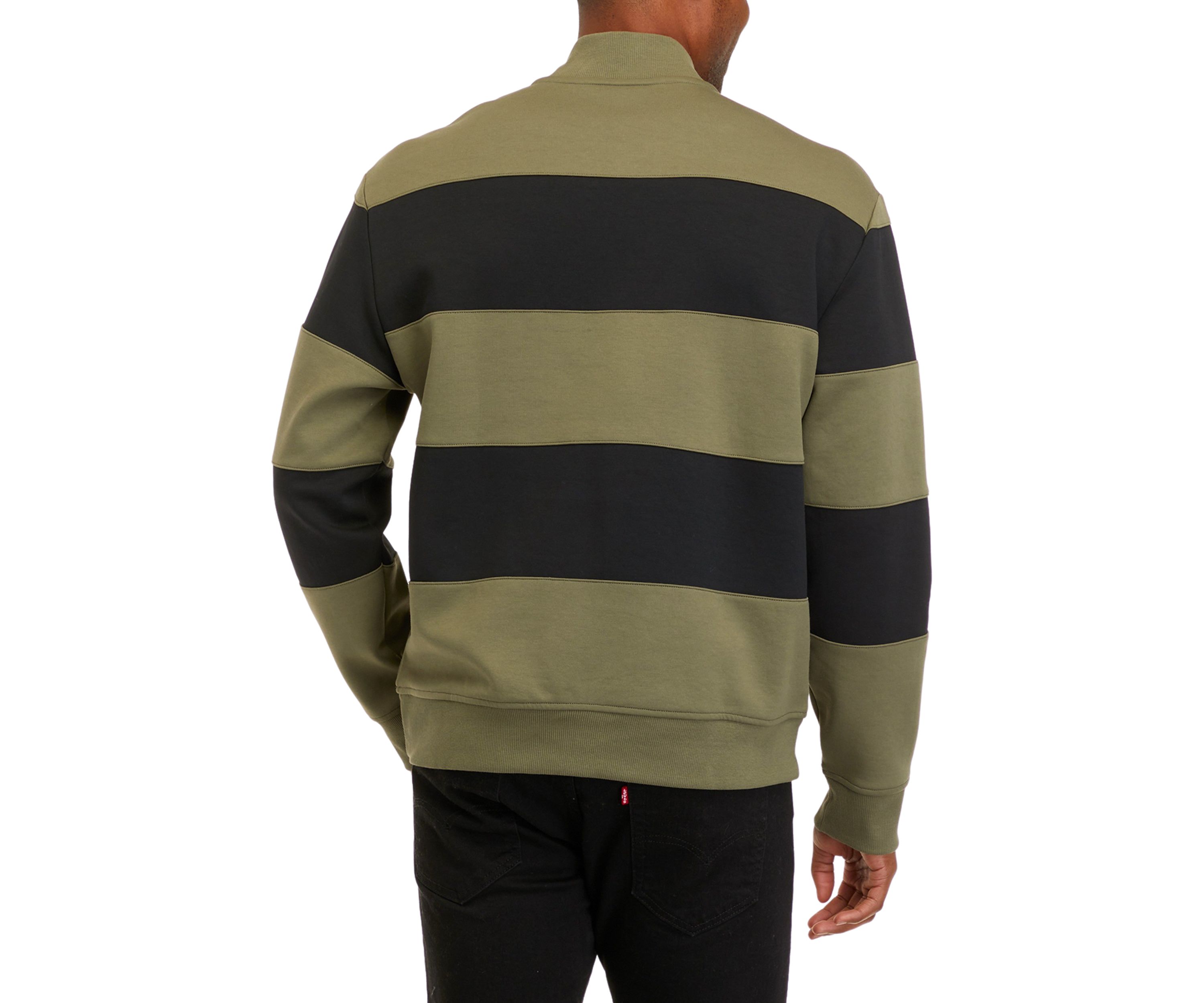 Stripe Quarter Zip Sweatshirt