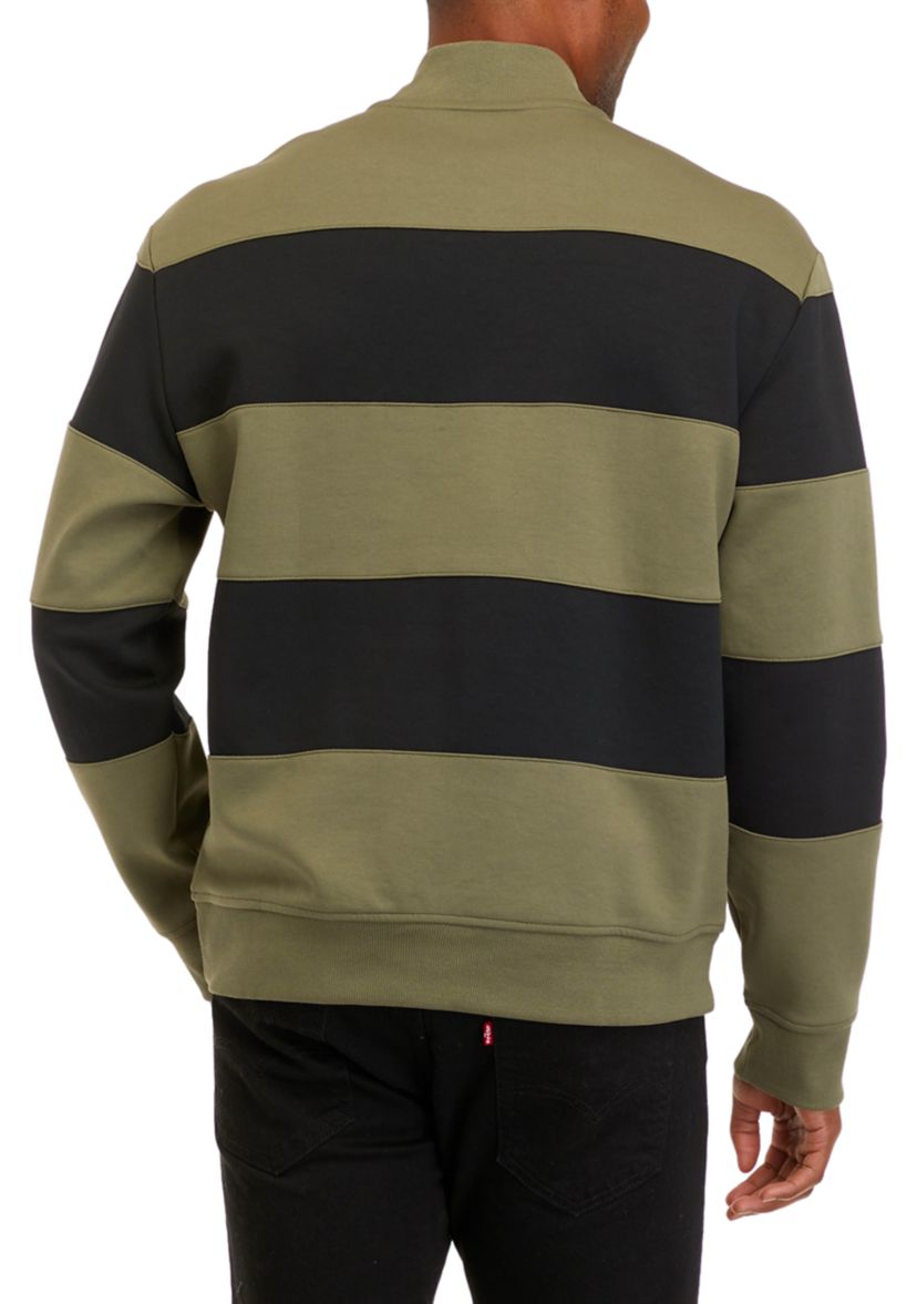 Stripe Quarter Zip Sweatshirt