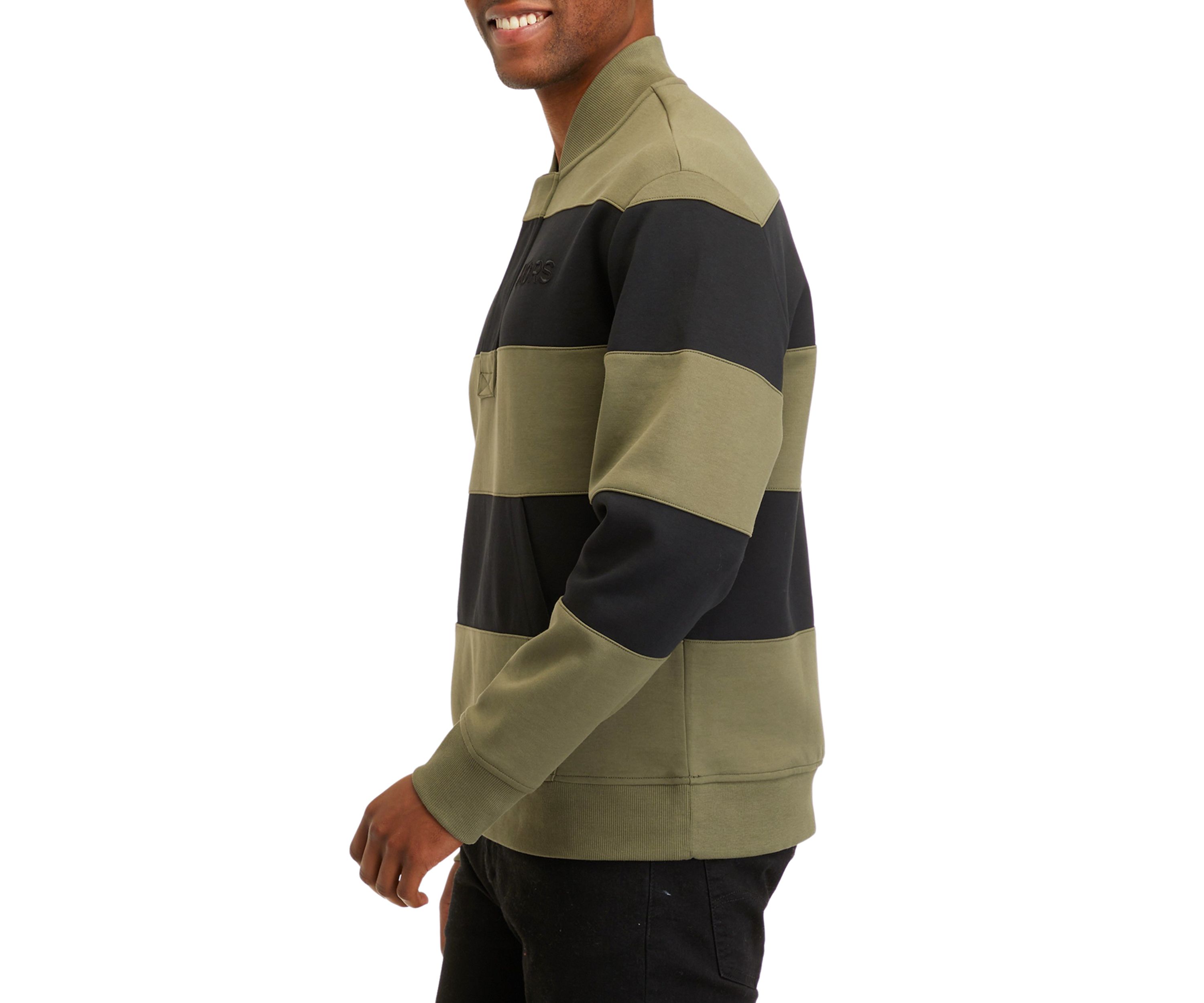 Stripe Quarter Zip Sweatshirt