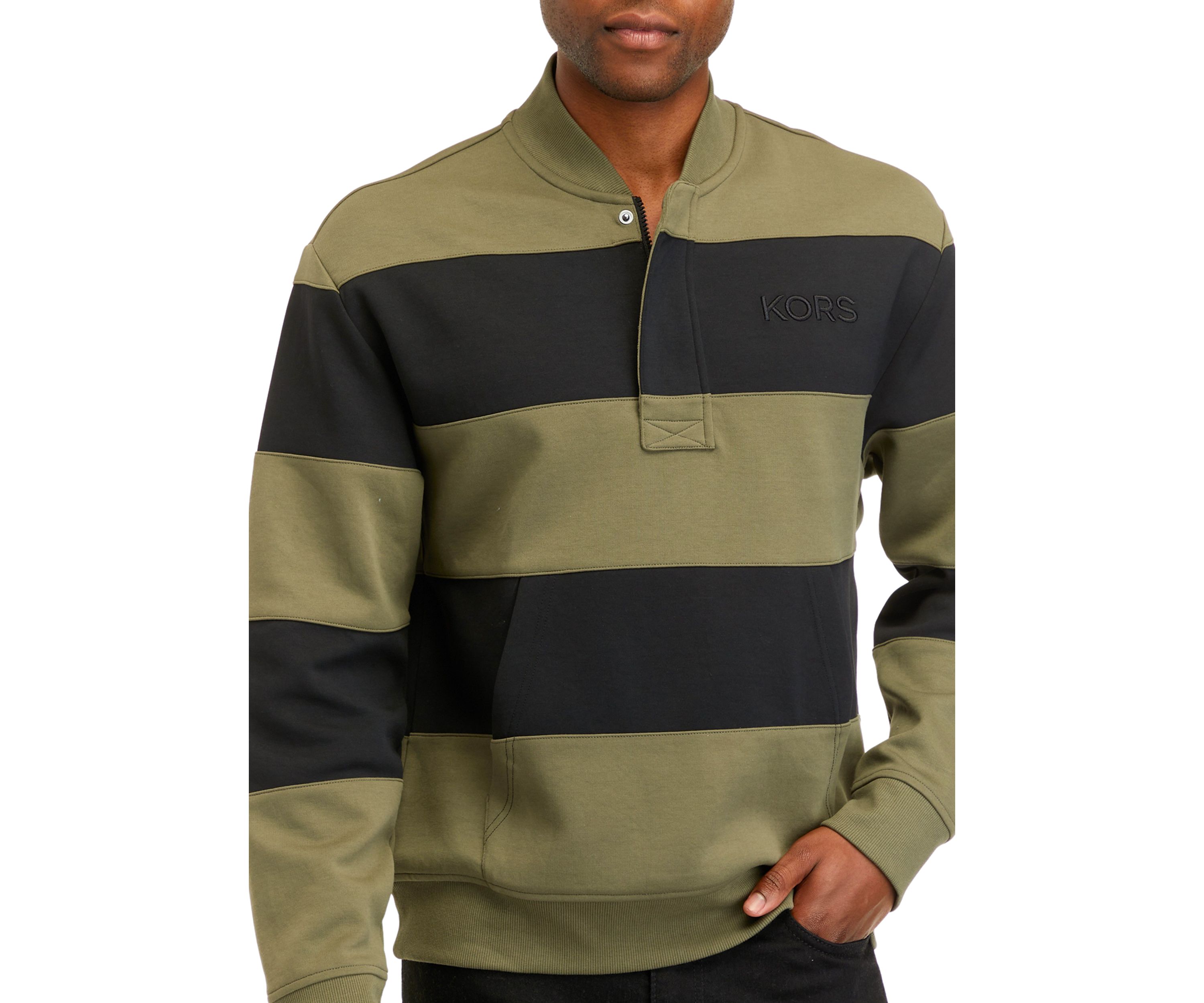 Stripe Quarter Zip Sweatshirt