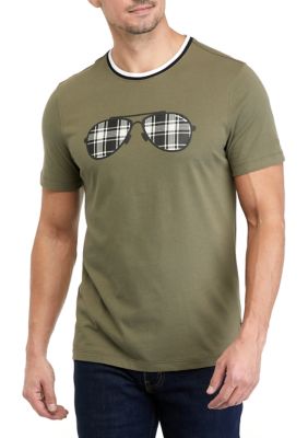 Michael Kors Plaid Aviator Graphic T-Shirt | belk