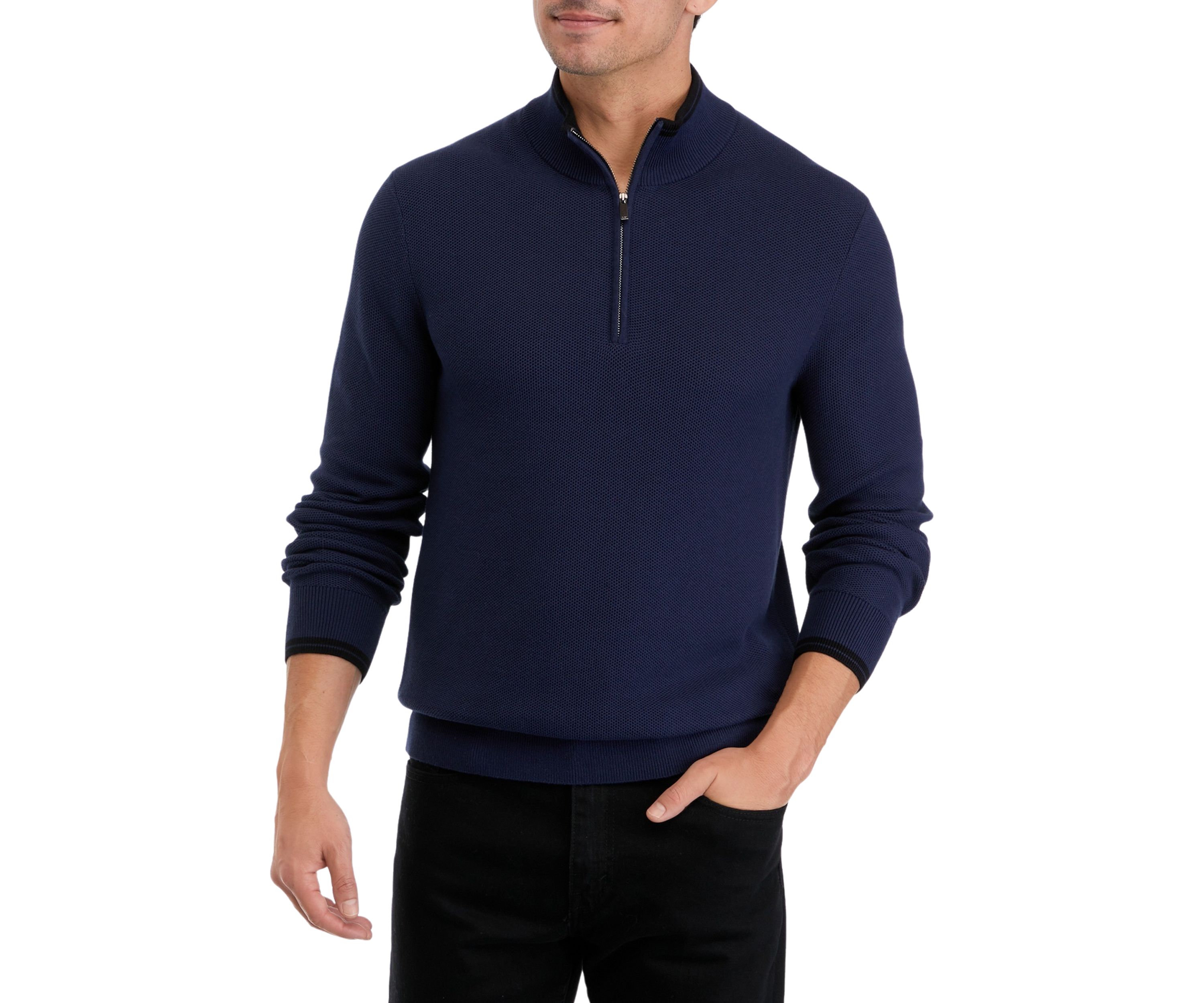 1/4 Zip Cotton Pullover