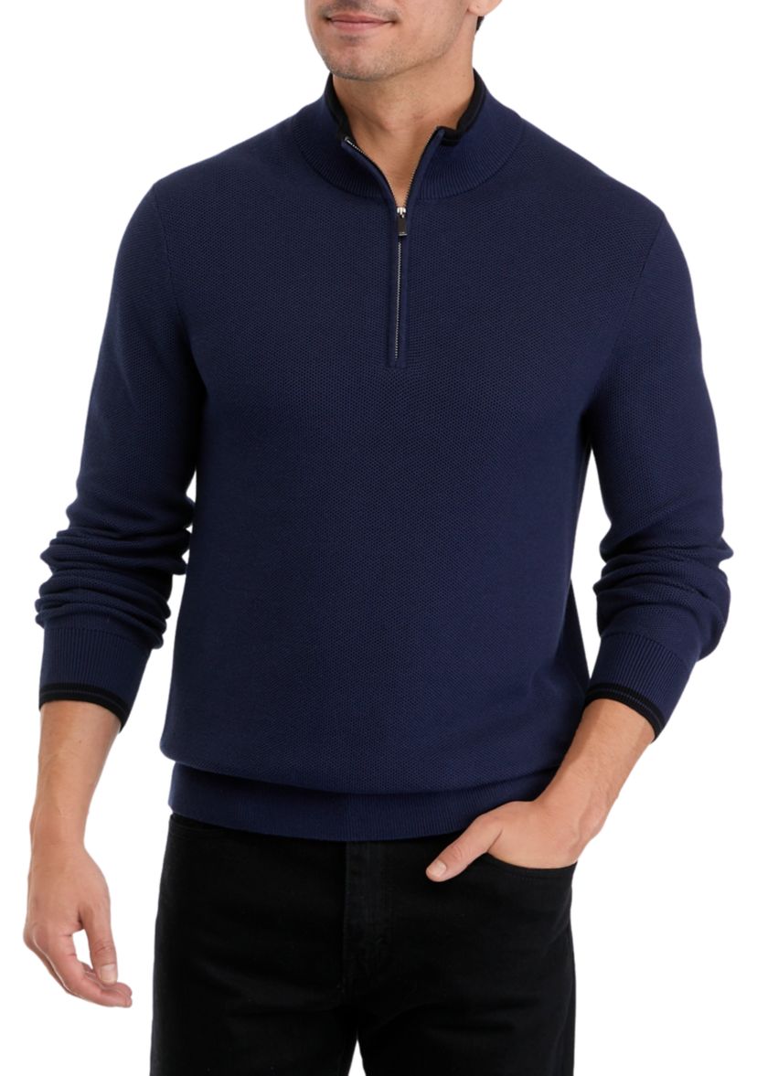 1/4 Zip Cotton Pullover