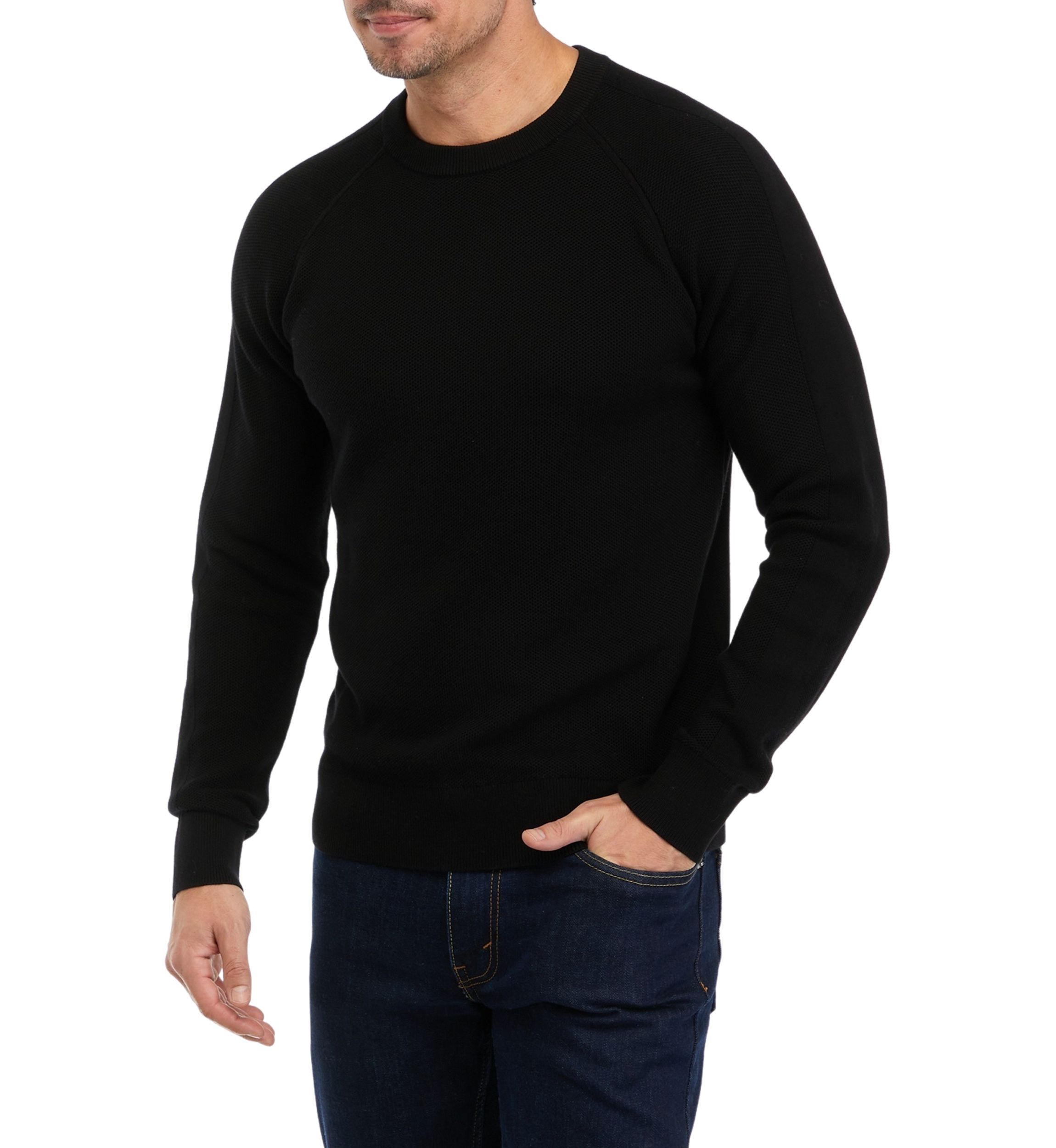 Stitch Cotton Crew Neck T-Shirt