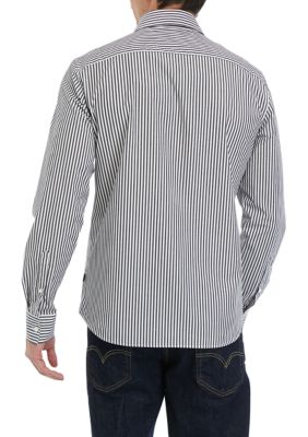 Michael Kors Stretch Plaid Long Sleeve Woven Shirt