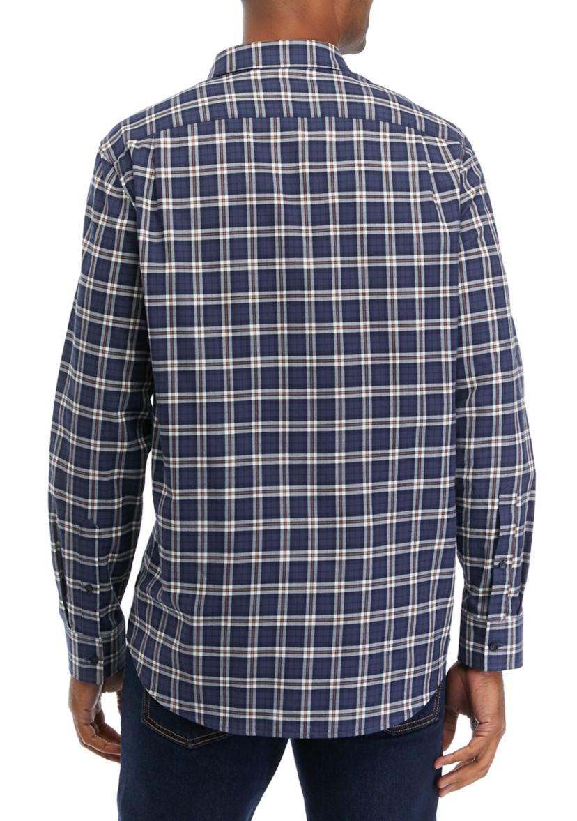 Long Sleeve Brush Window Check Classic Fit Shirt