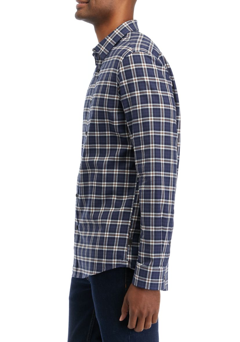 Long Sleeve Brush Window Check Classic Fit Shirt