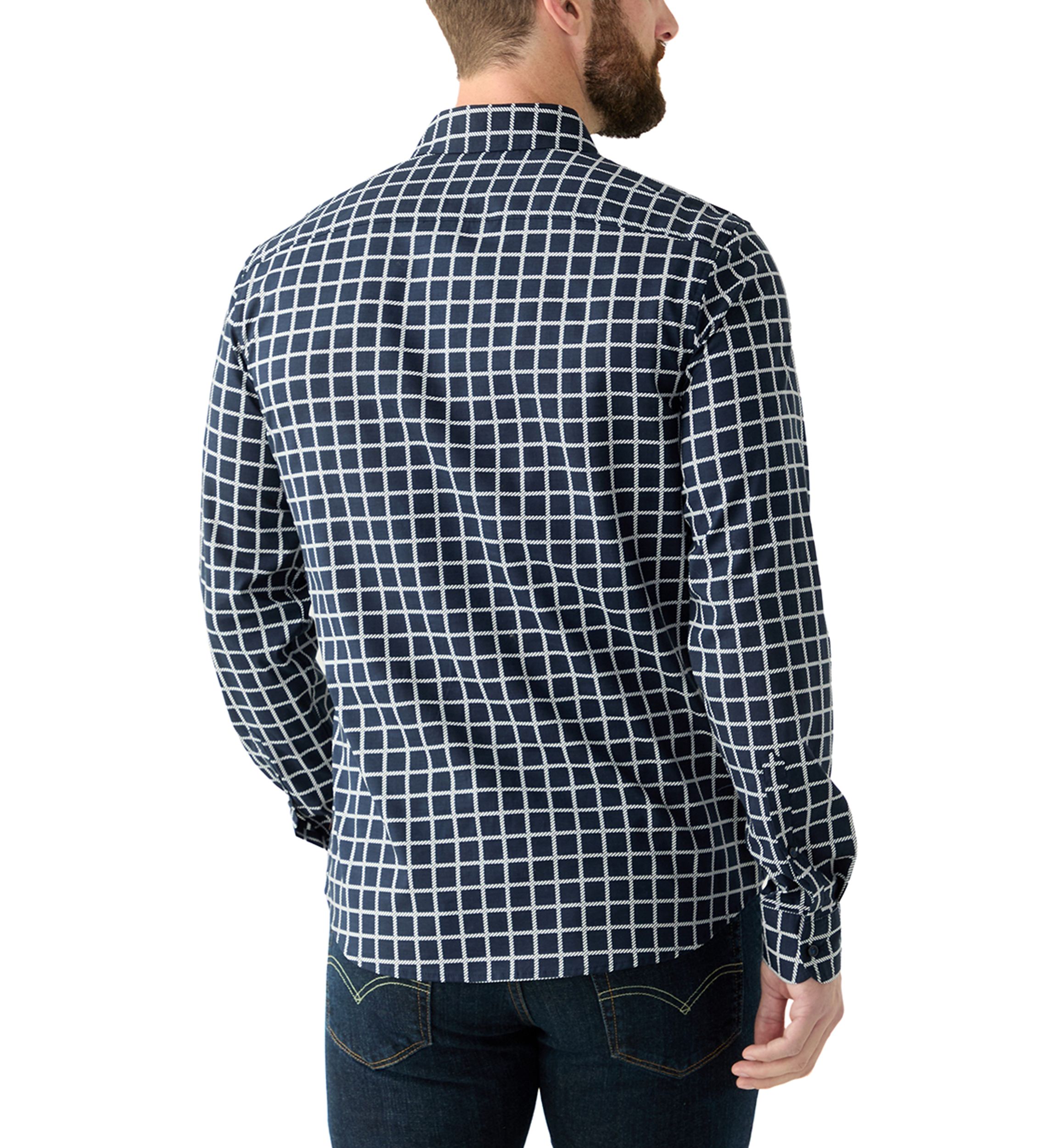 Slim Windowpane Printed Shirt