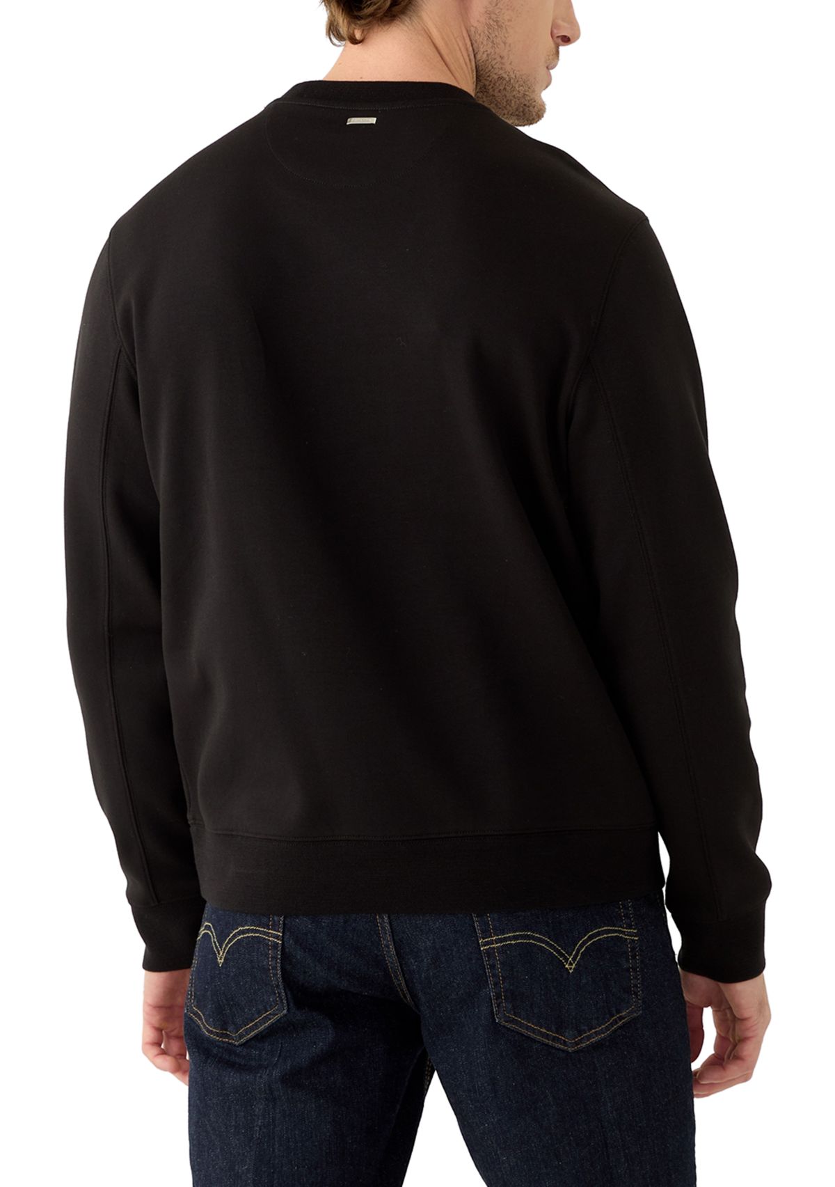 Mens Embossed Logo Crew Neck Sweatshirt