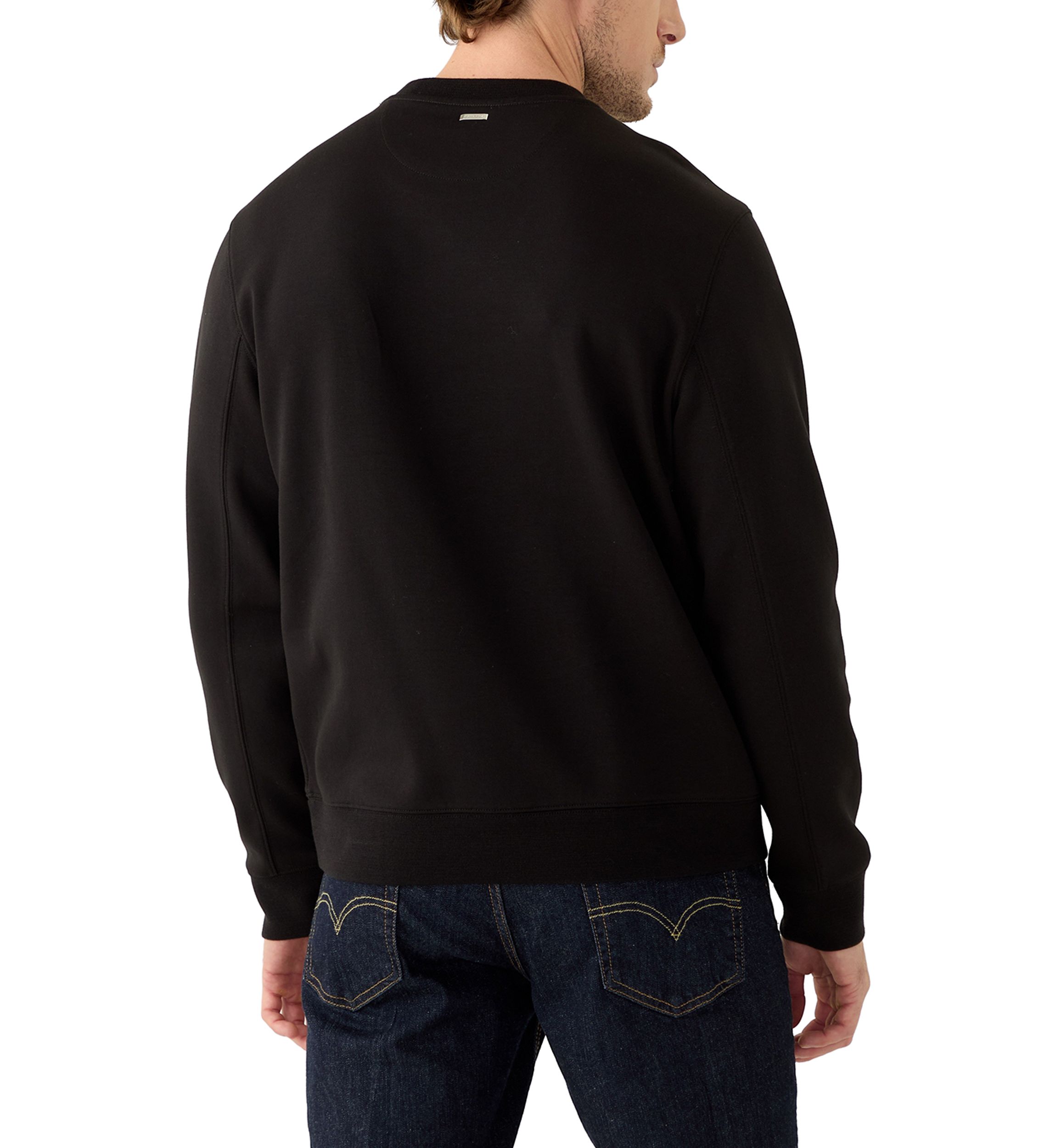 Mens Embossed Logo Crew Neck Sweatshirt