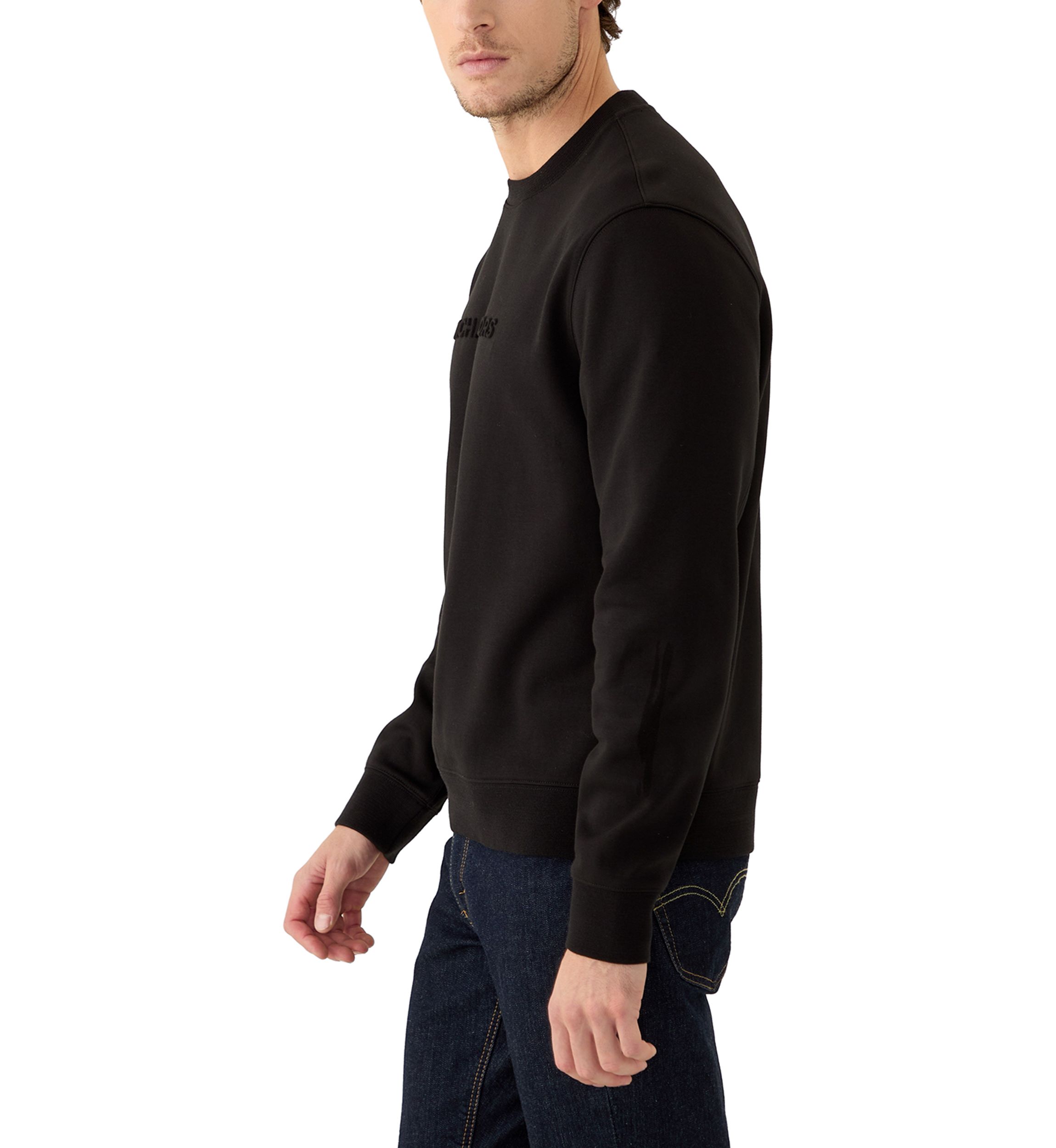 Mens Embossed Logo Crew Neck Sweatshirt