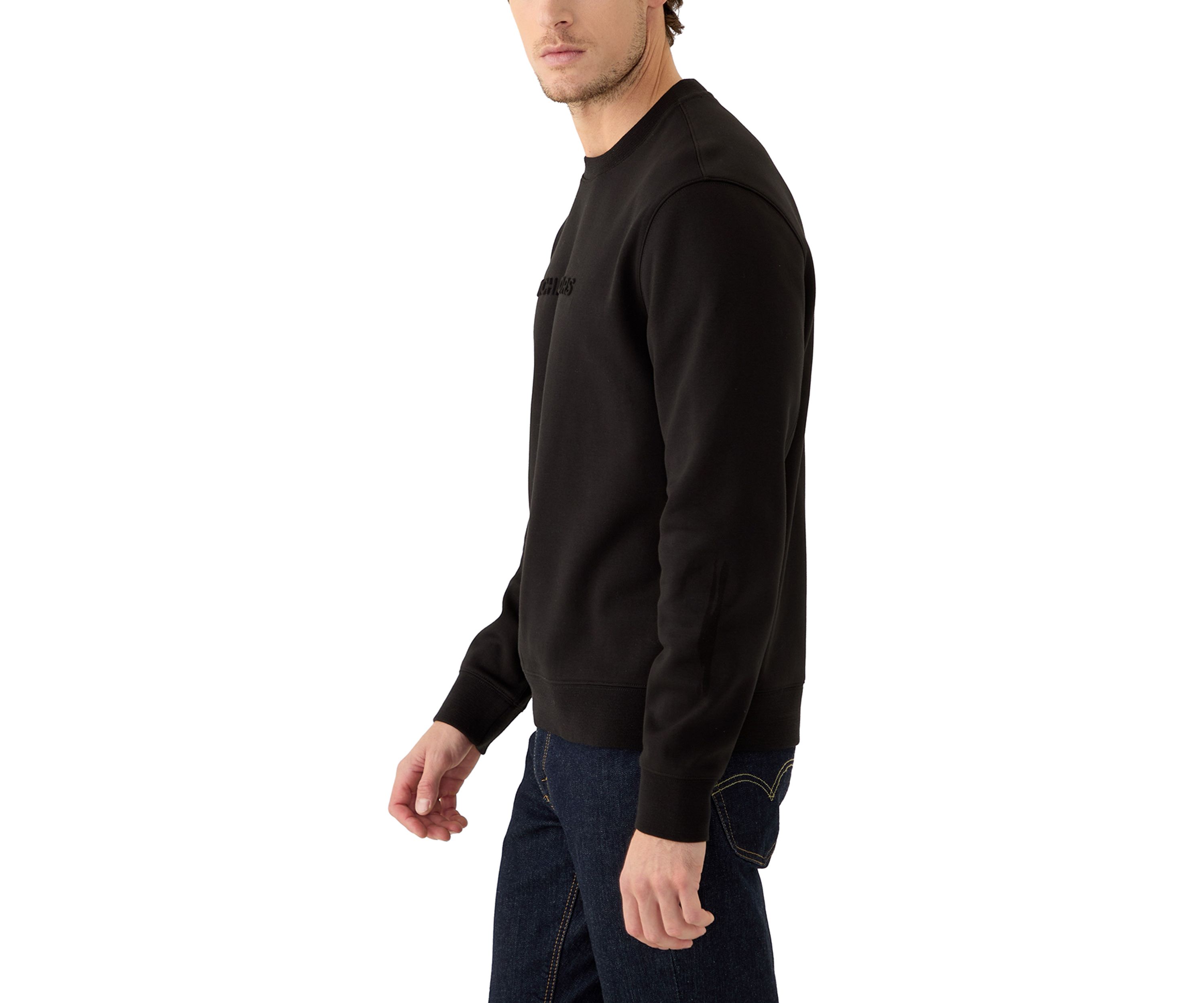 Mens Embossed Logo Crew Neck Sweatshirt