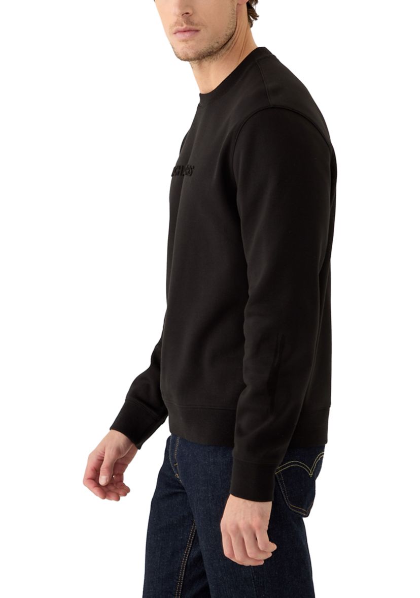 Mens Embossed Logo Crew Neck Sweatshirt