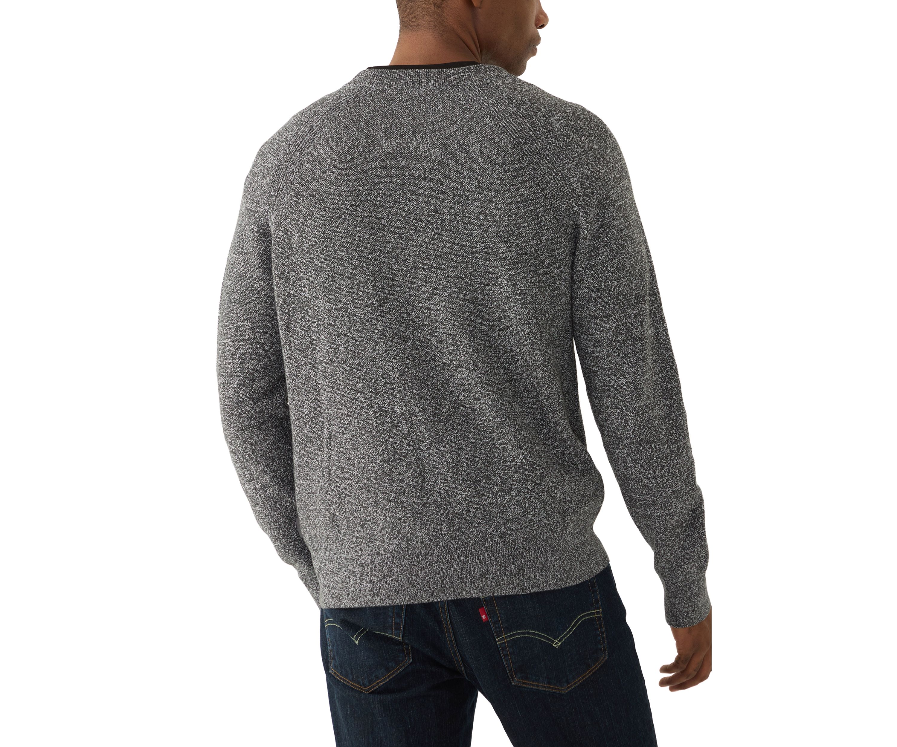 Mens Mouliné Texture Crew Neck Sweater