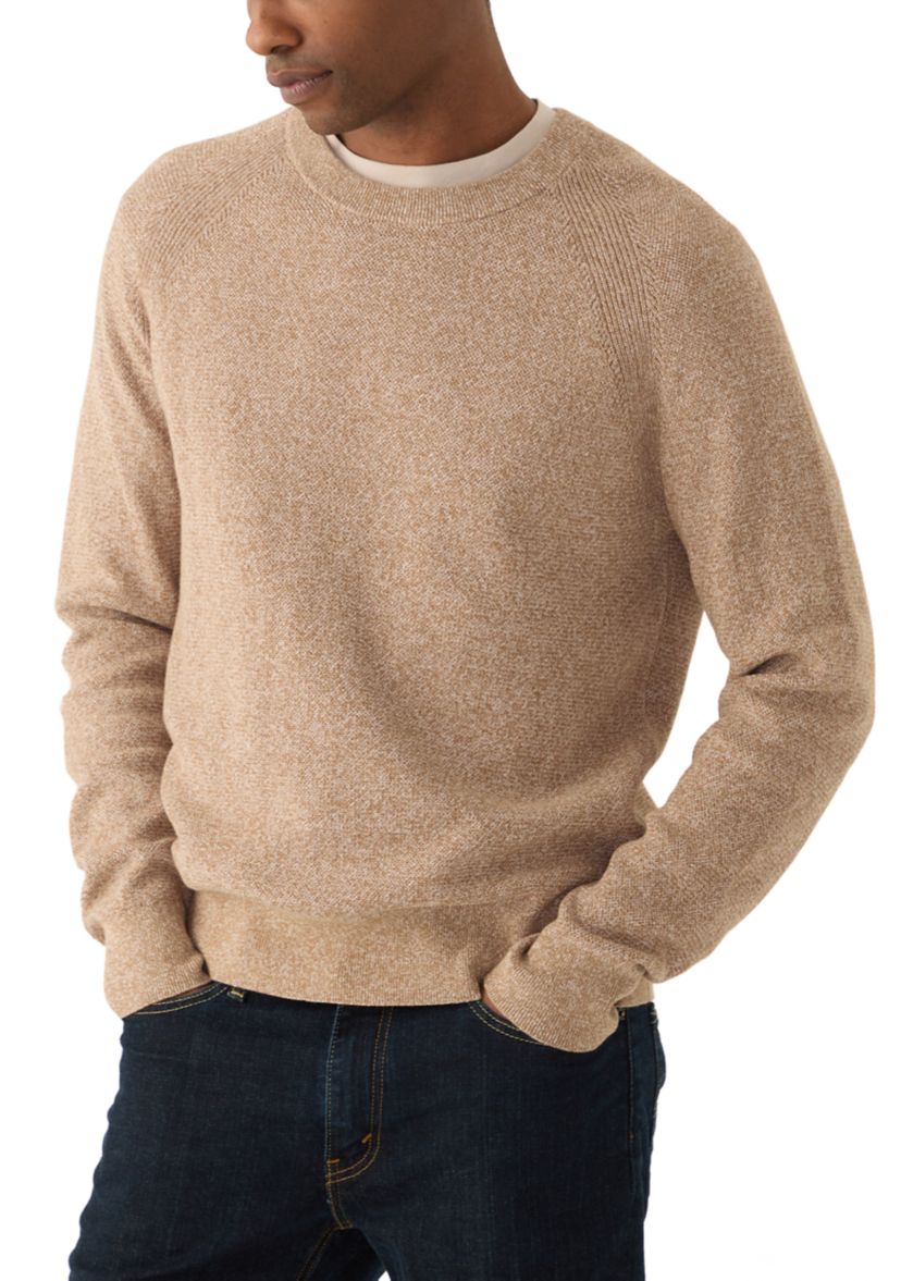 Mens Mouliné Texture Crew Neck Sweater