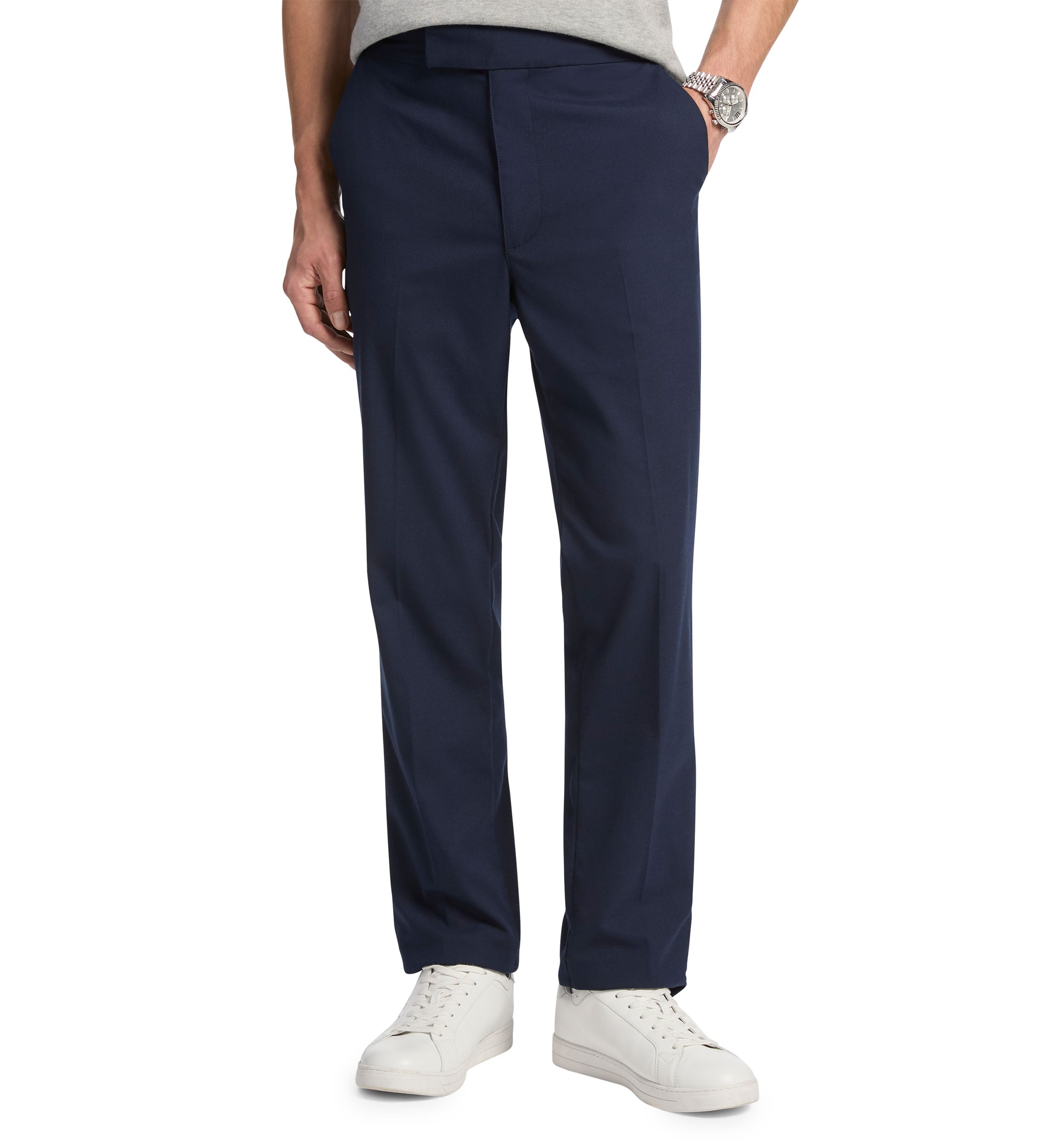 Mens Stretch Elastic Waistband Pants