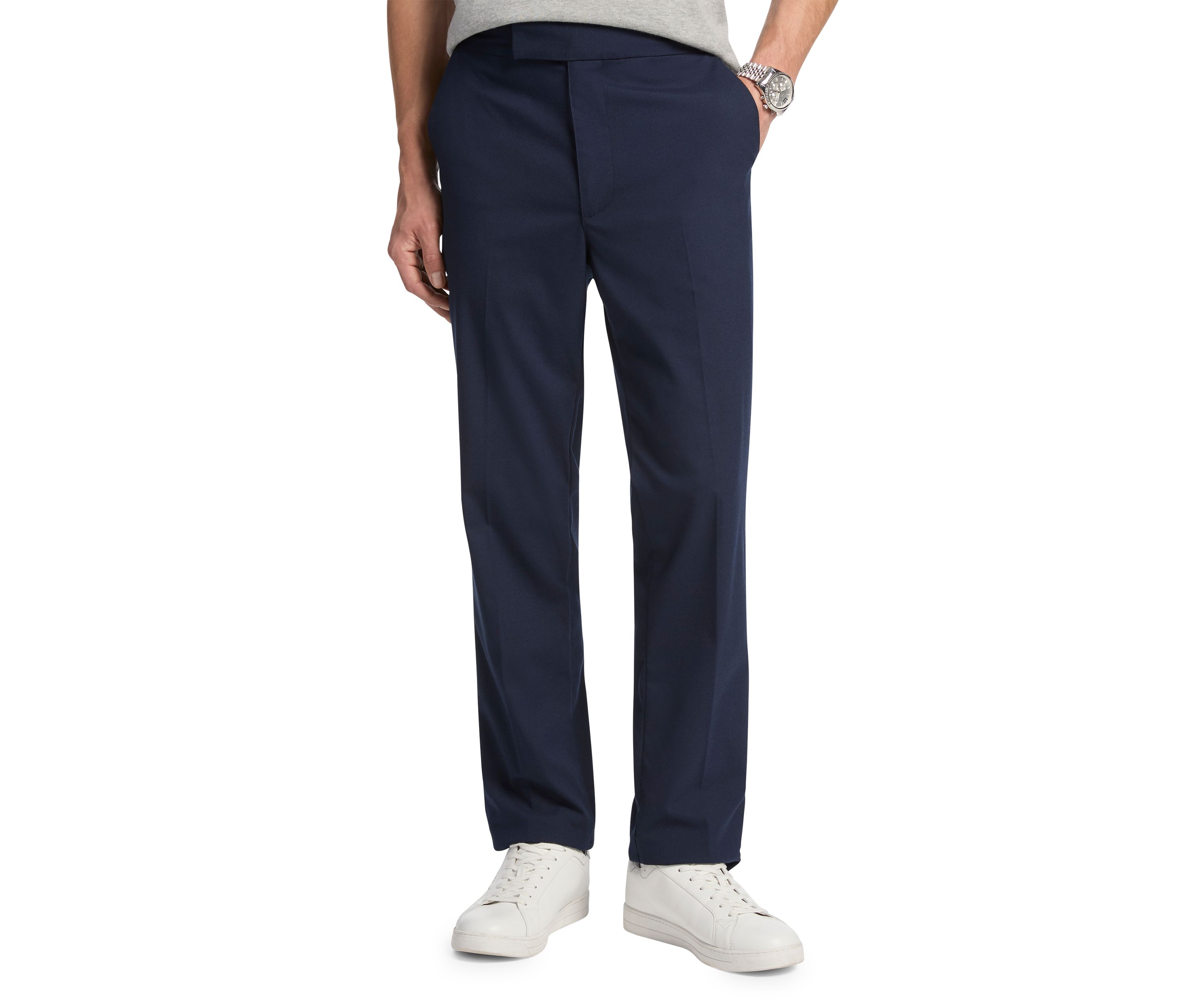 Mens Stretch Elastic Waistband Pants