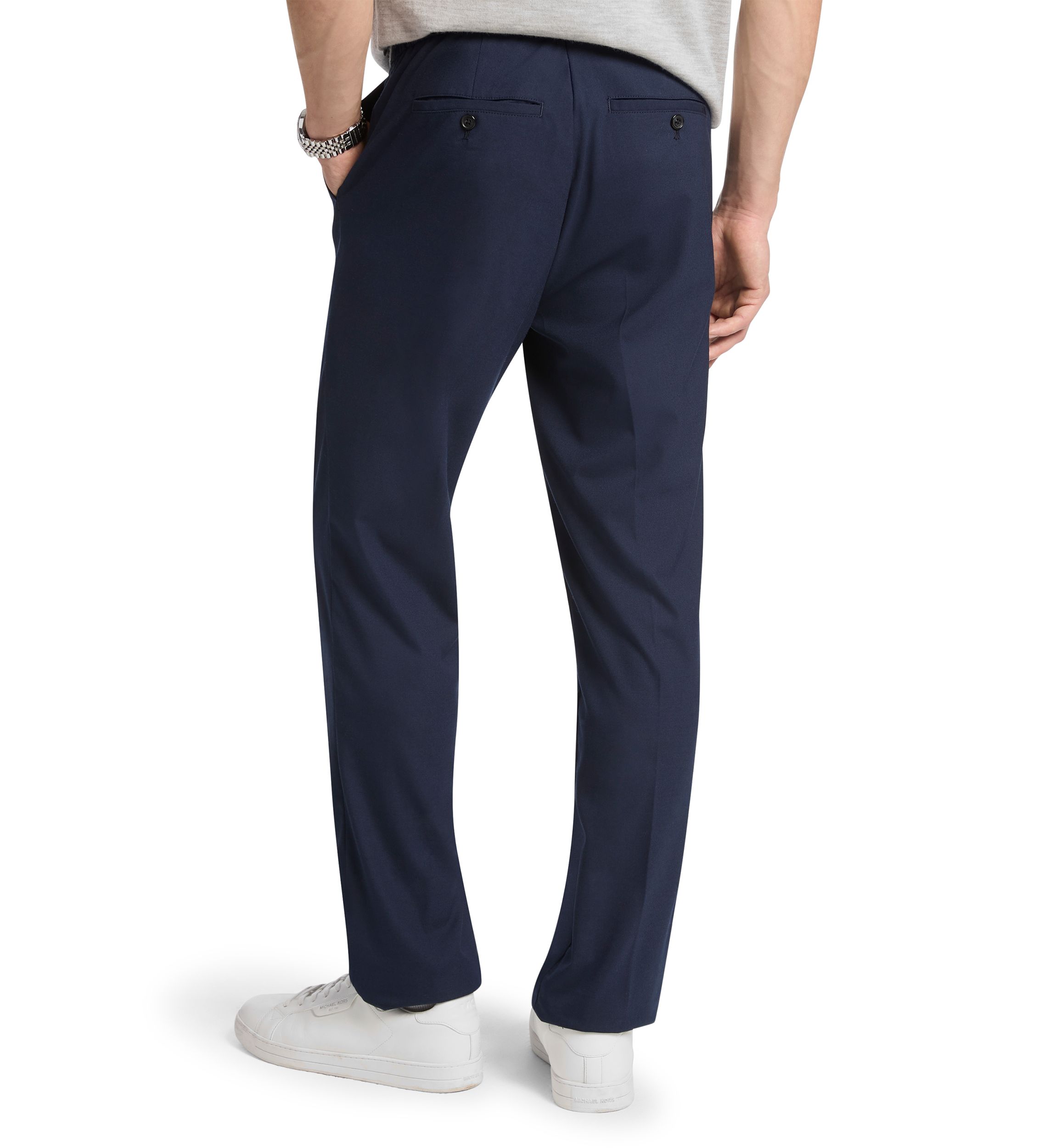 Mens Stretch Elastic Waistband Pants