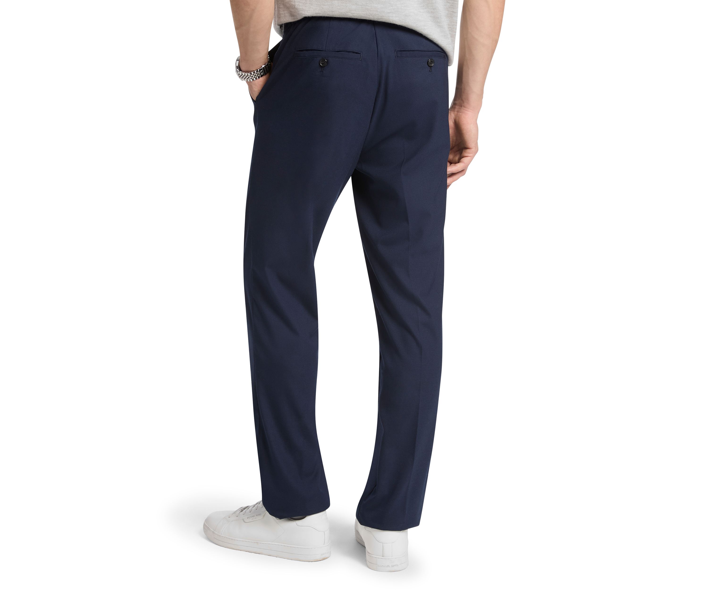 Mens Stretch Elastic Waistband Pants