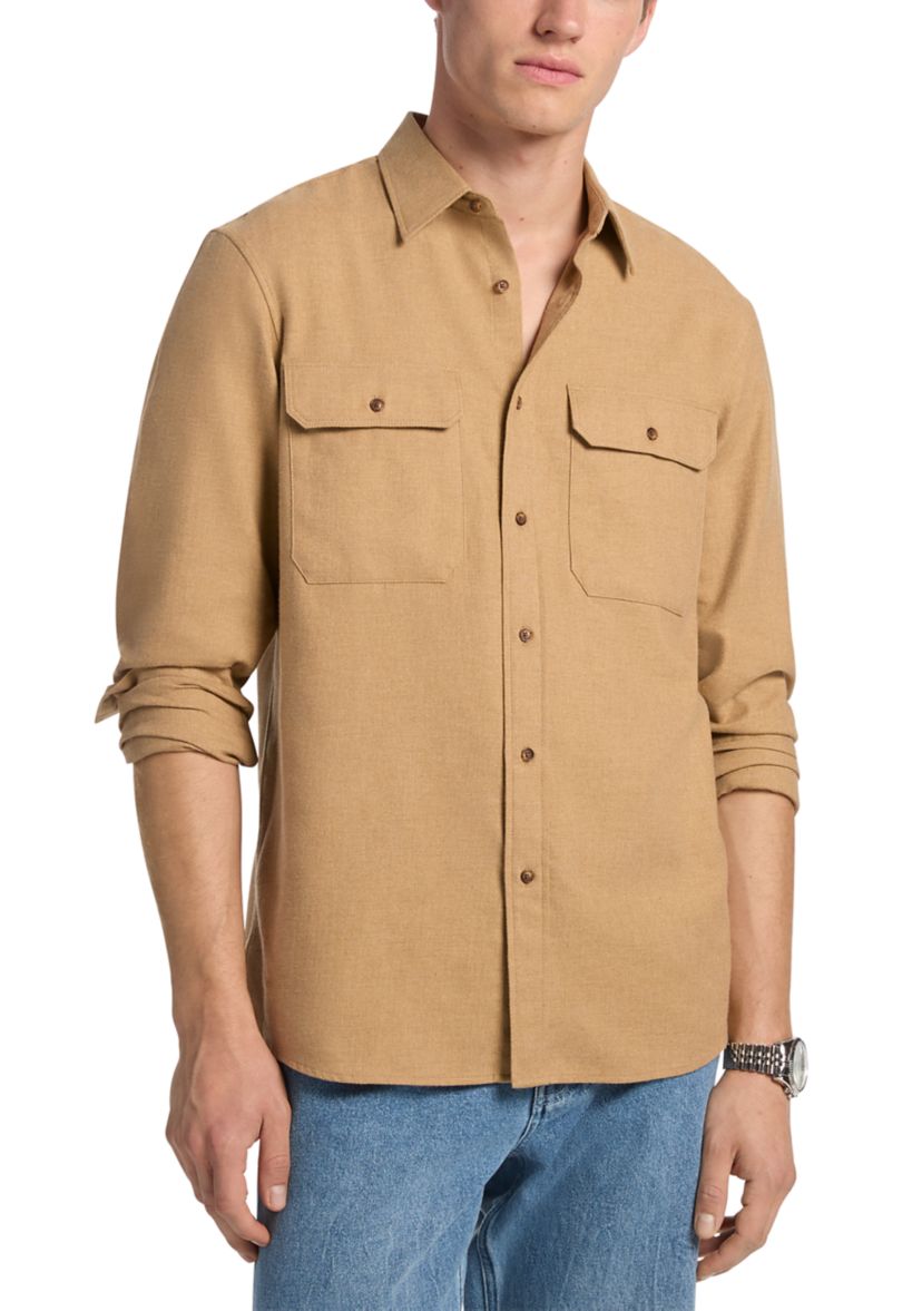 Mens Classic Flannel Button Up Shirt