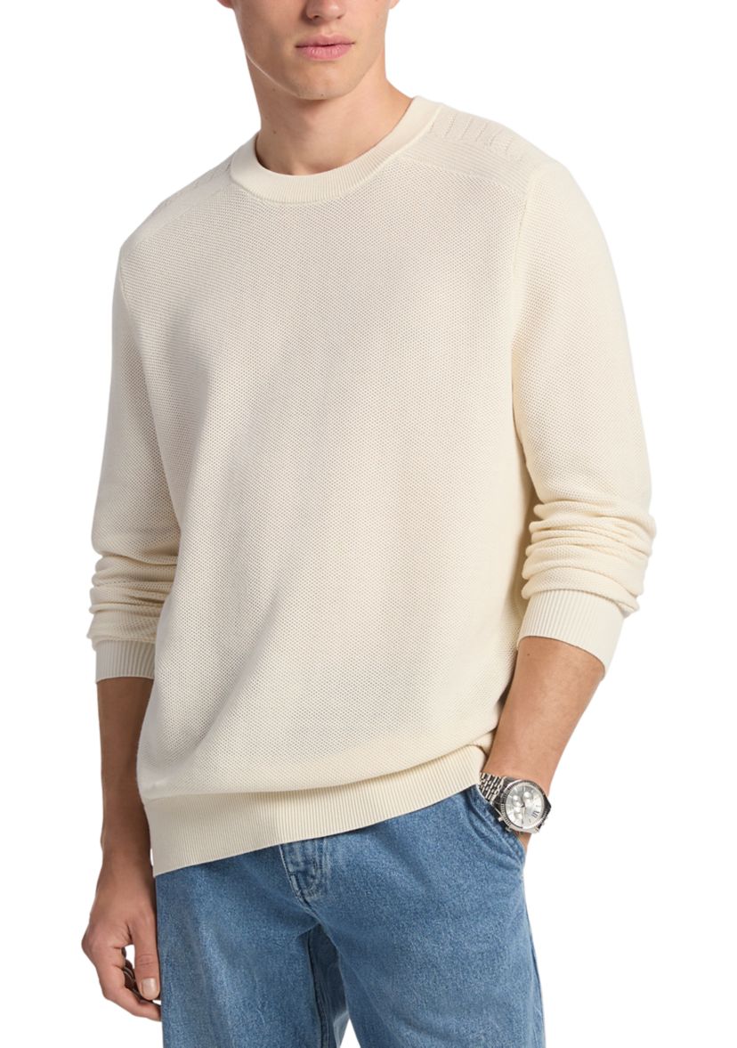 Mens Mouline Crew Neck Sweater