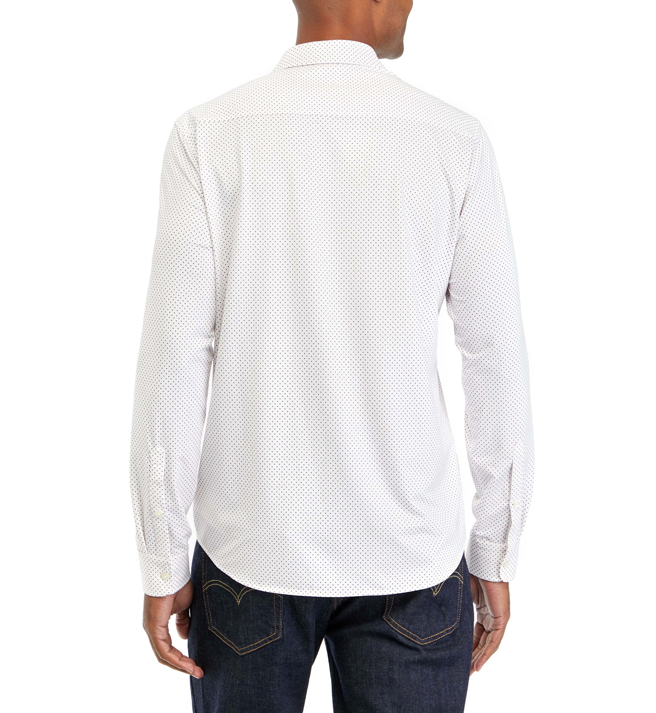Mens Long Sleeve Woven Performance Knit Shirt