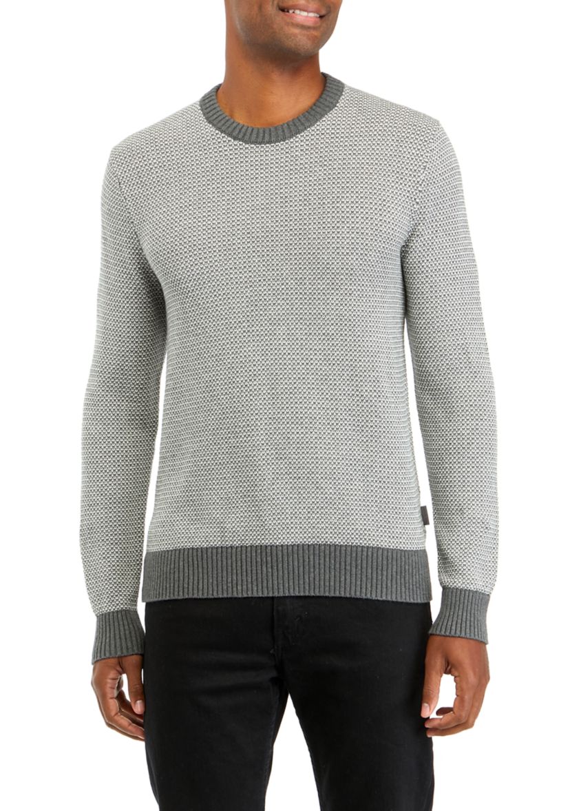 Mens Novelty Stitch Crew Neck Sweater