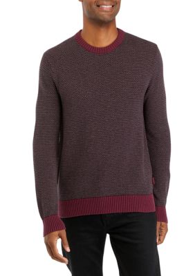 Michael Kors Men's Novelty Stitch Crew Neck Sweater, Medium -  0196839718794