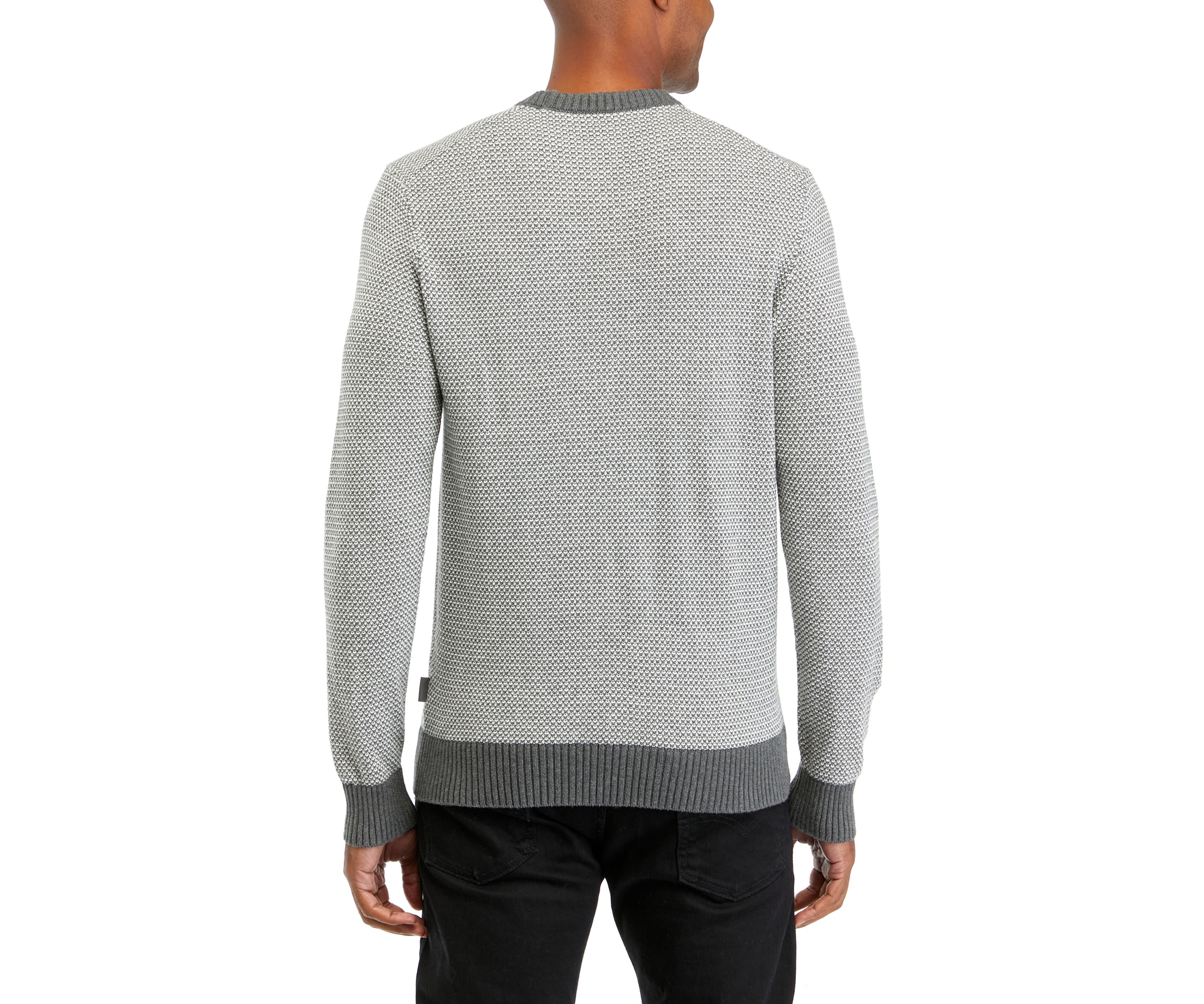 Mens Novelty Stitch Crew Neck Sweater