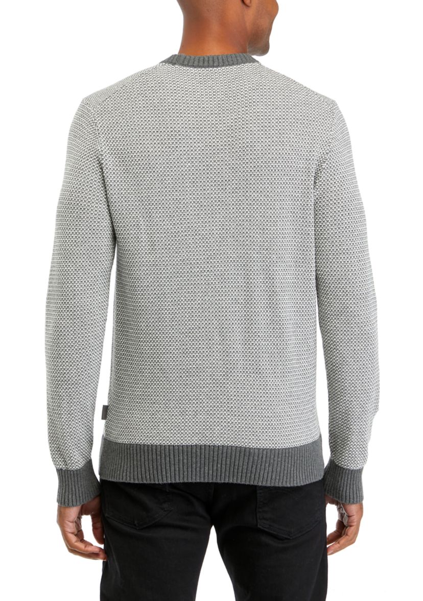 Mens Novelty Stitch Crew Neck Sweater