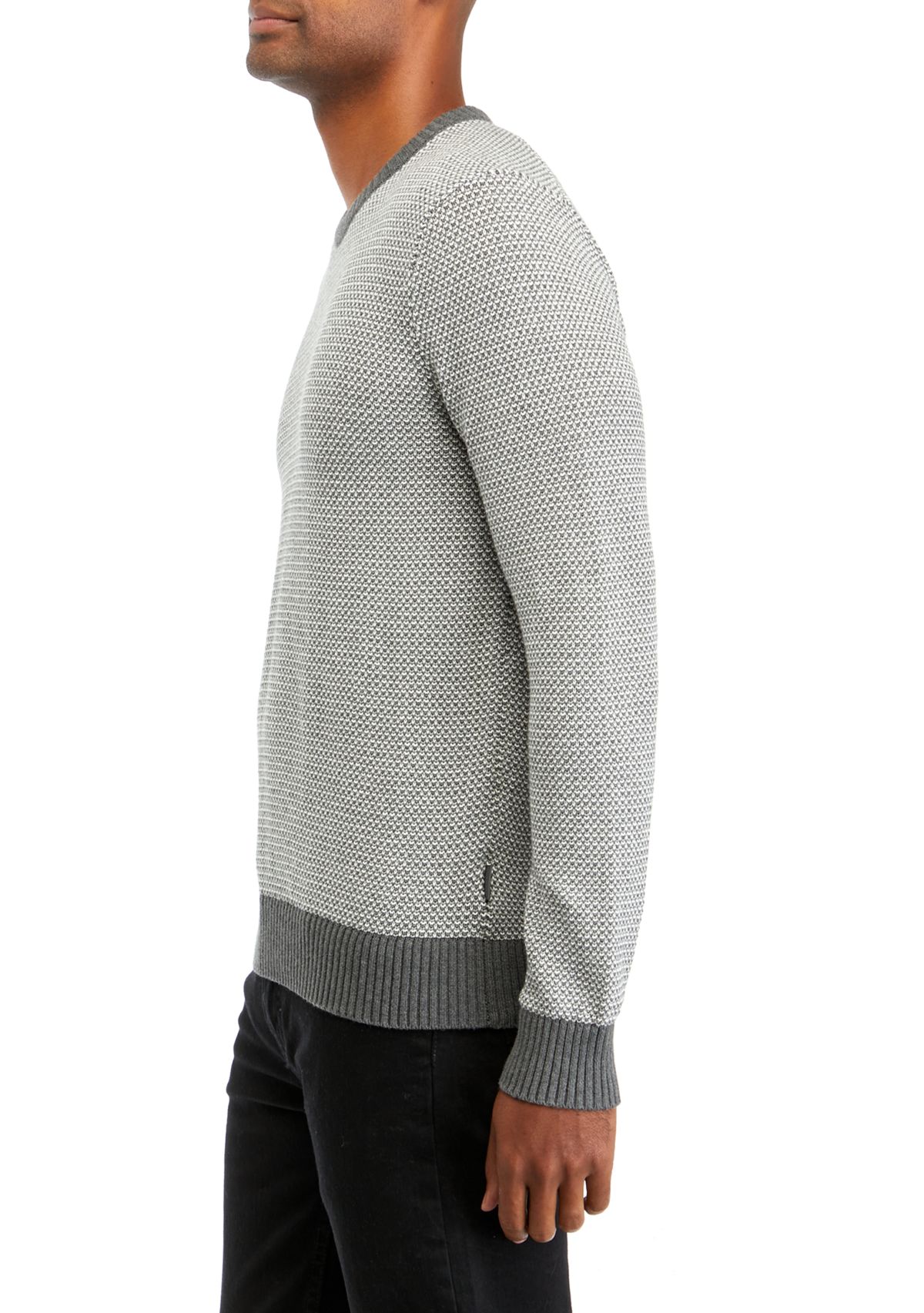 Mens Novelty Stitch Crew Neck Sweater