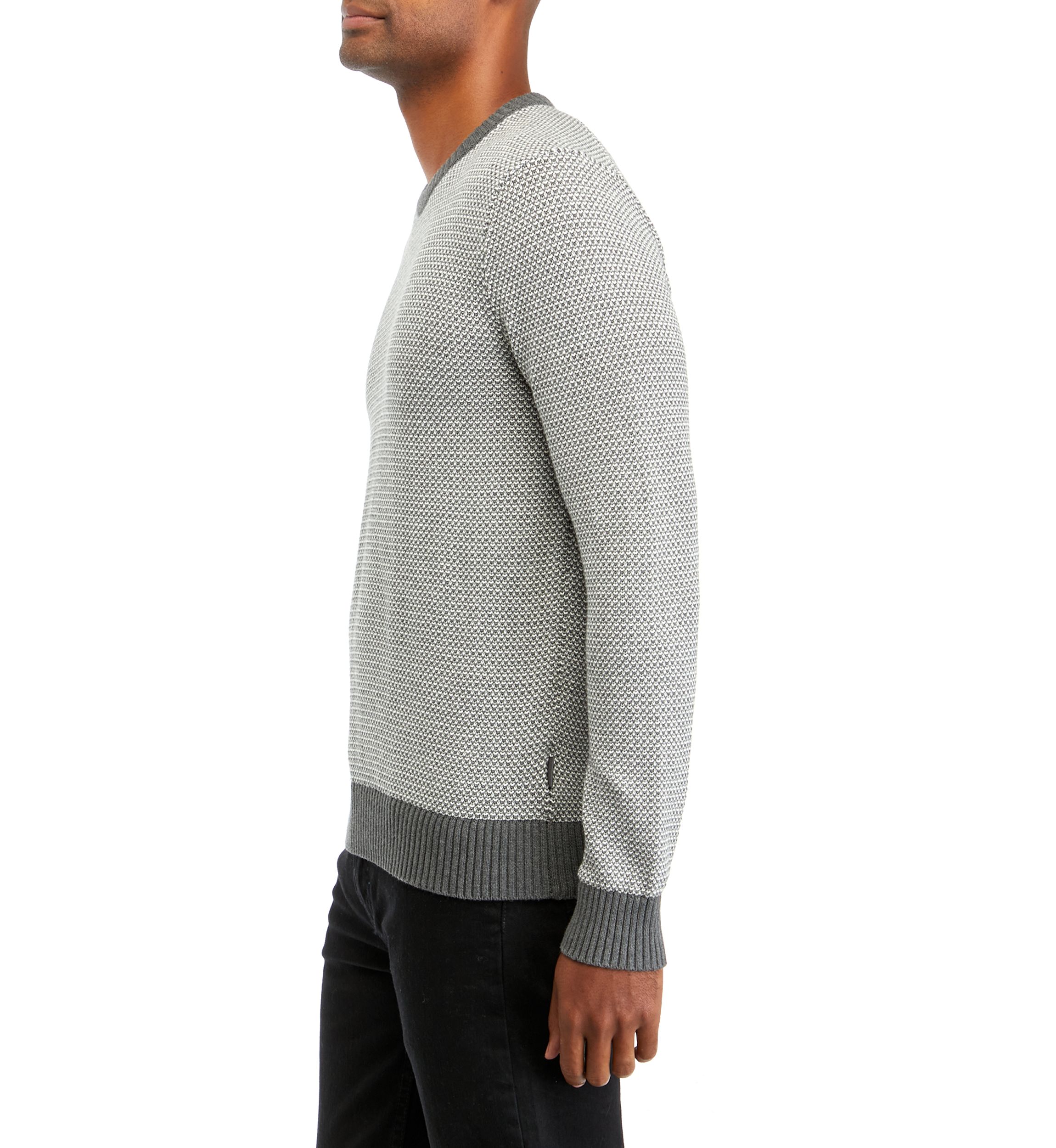 Mens Novelty Stitch Crew Neck Sweater