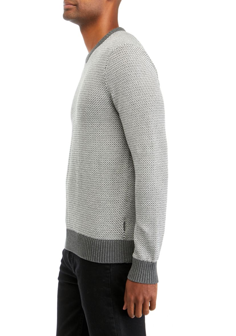 Mens Novelty Stitch Crew Neck Sweater