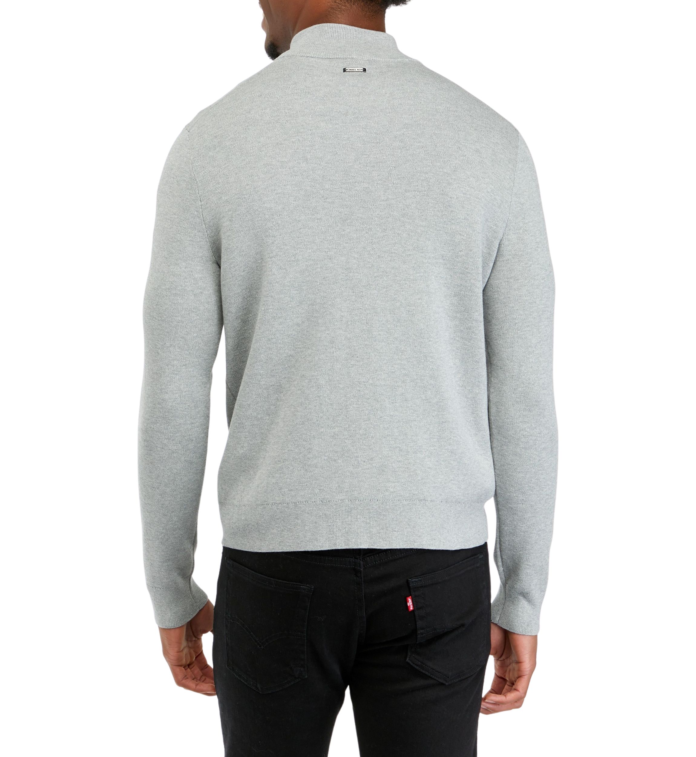 Mens Double Knit Zip Sweater